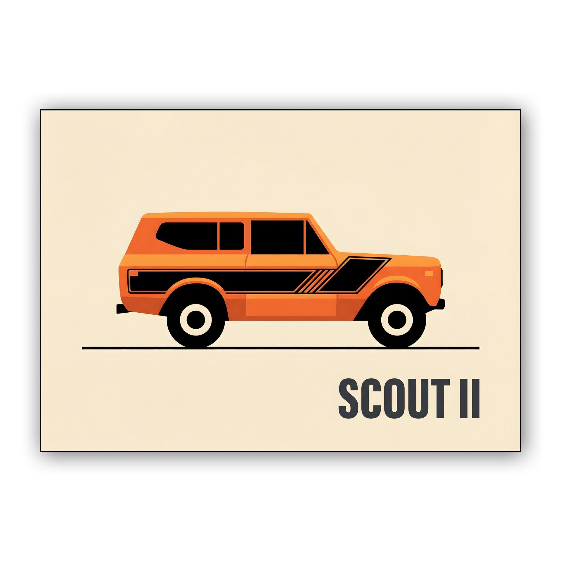 International Scout II: Minimalist Rallye Illustration