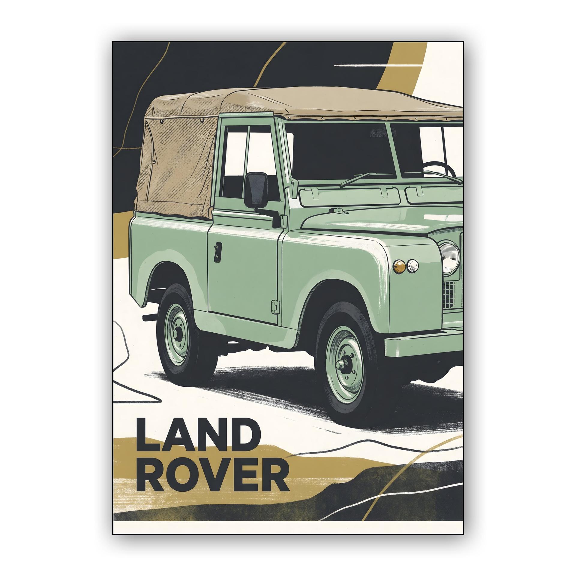 Land Rover Series IIA: Retro Utility Graphic
