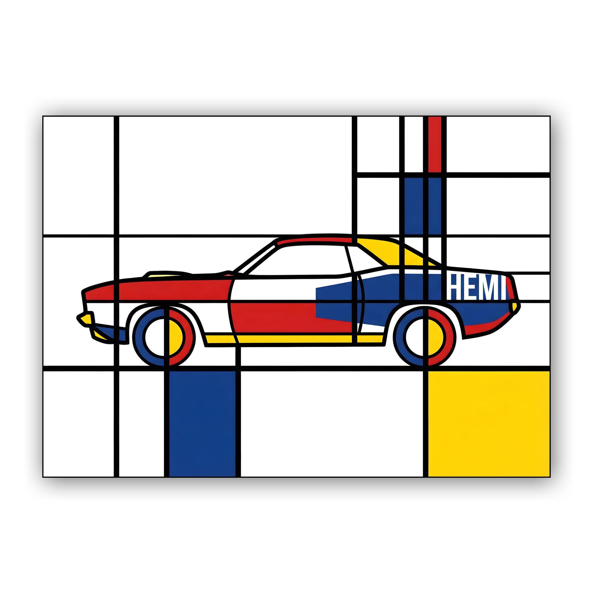 Plymouth 'Cuda De Stijl Composition