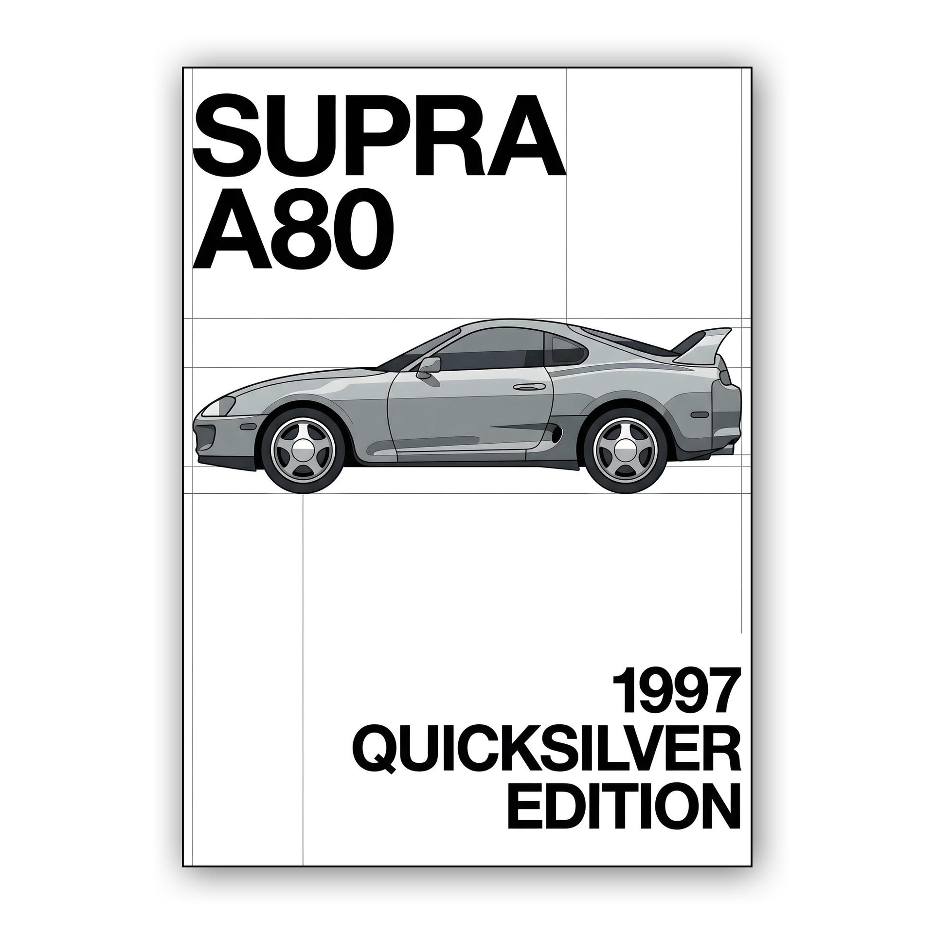 Toyota Supra A80 1997 Quicksilver Edition Graphic Study
