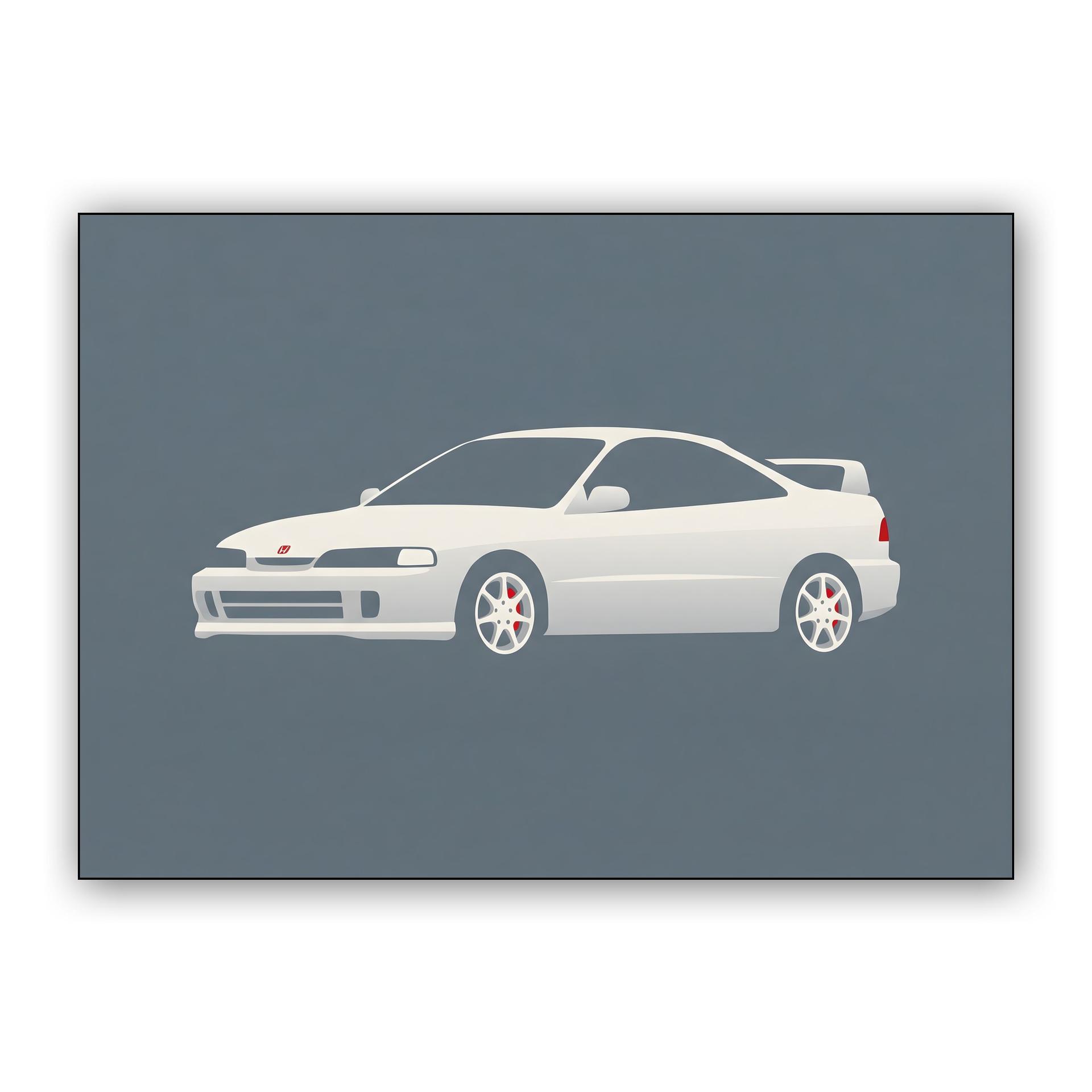 Honda Integra Type R DC2 Minimalist Flat Art