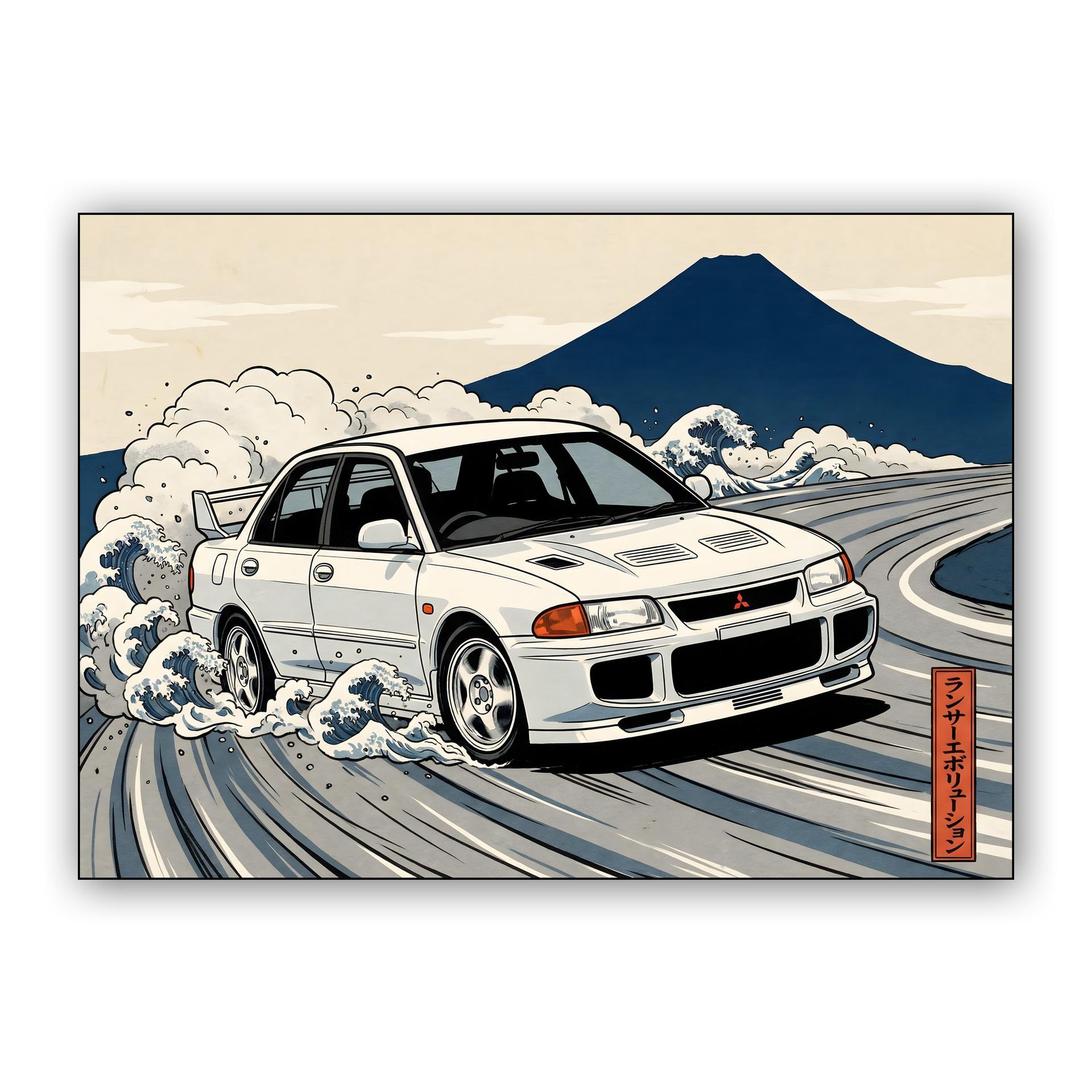 Lancer Evolution III: Great Wave over Fuji