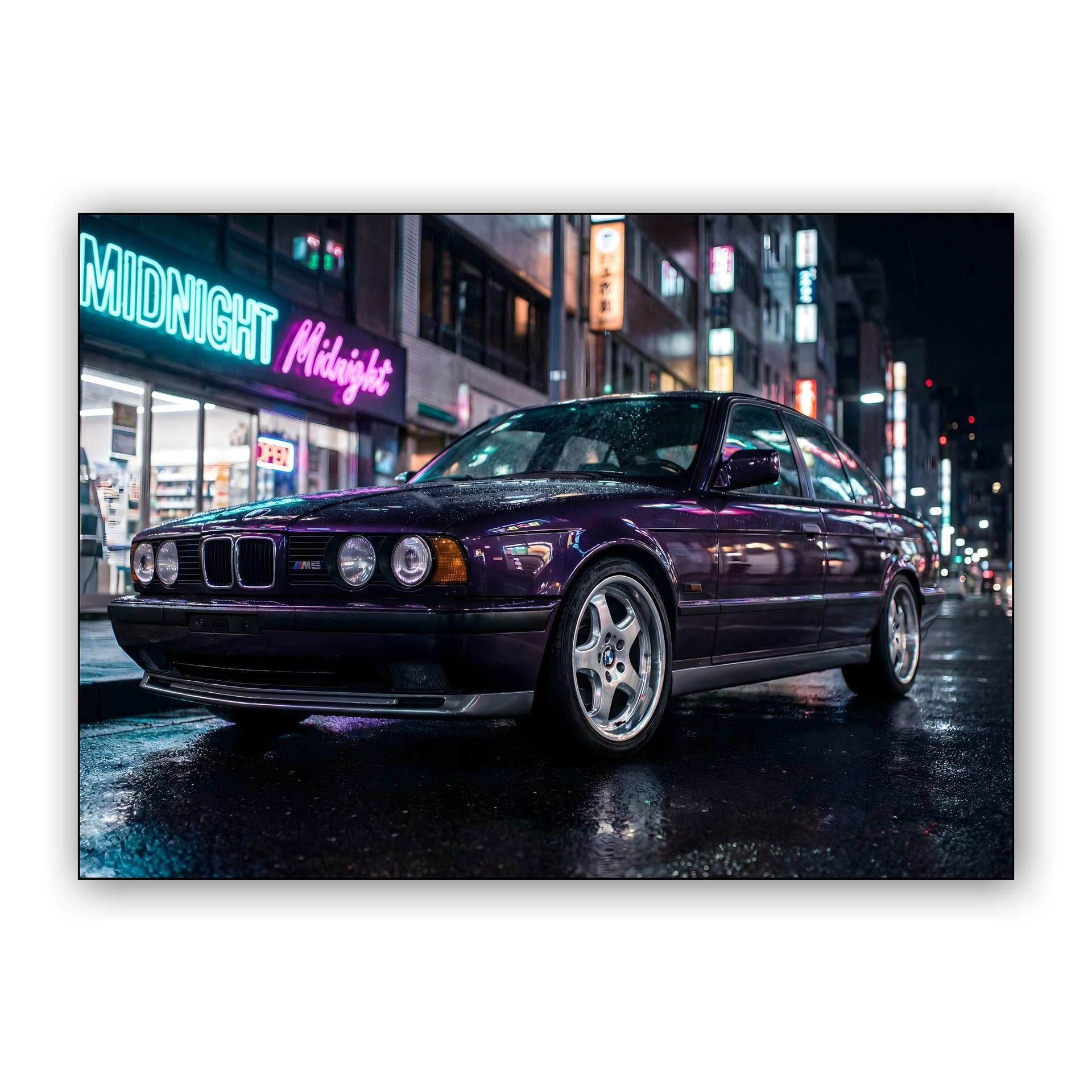BMW E34 M5: Midnight Tokyo Neon