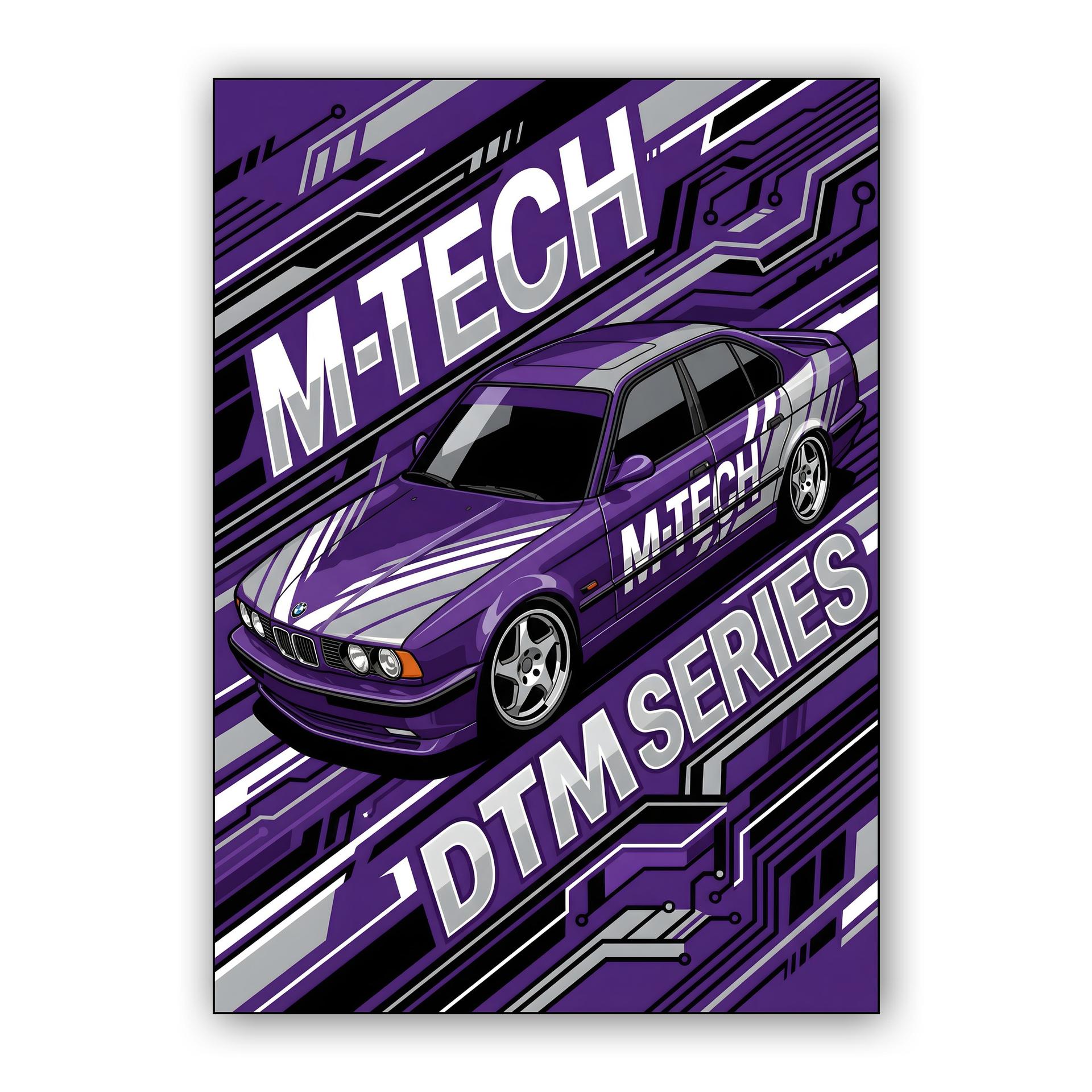 BMW E34 M5 M-Tech DTM Racing Illustration