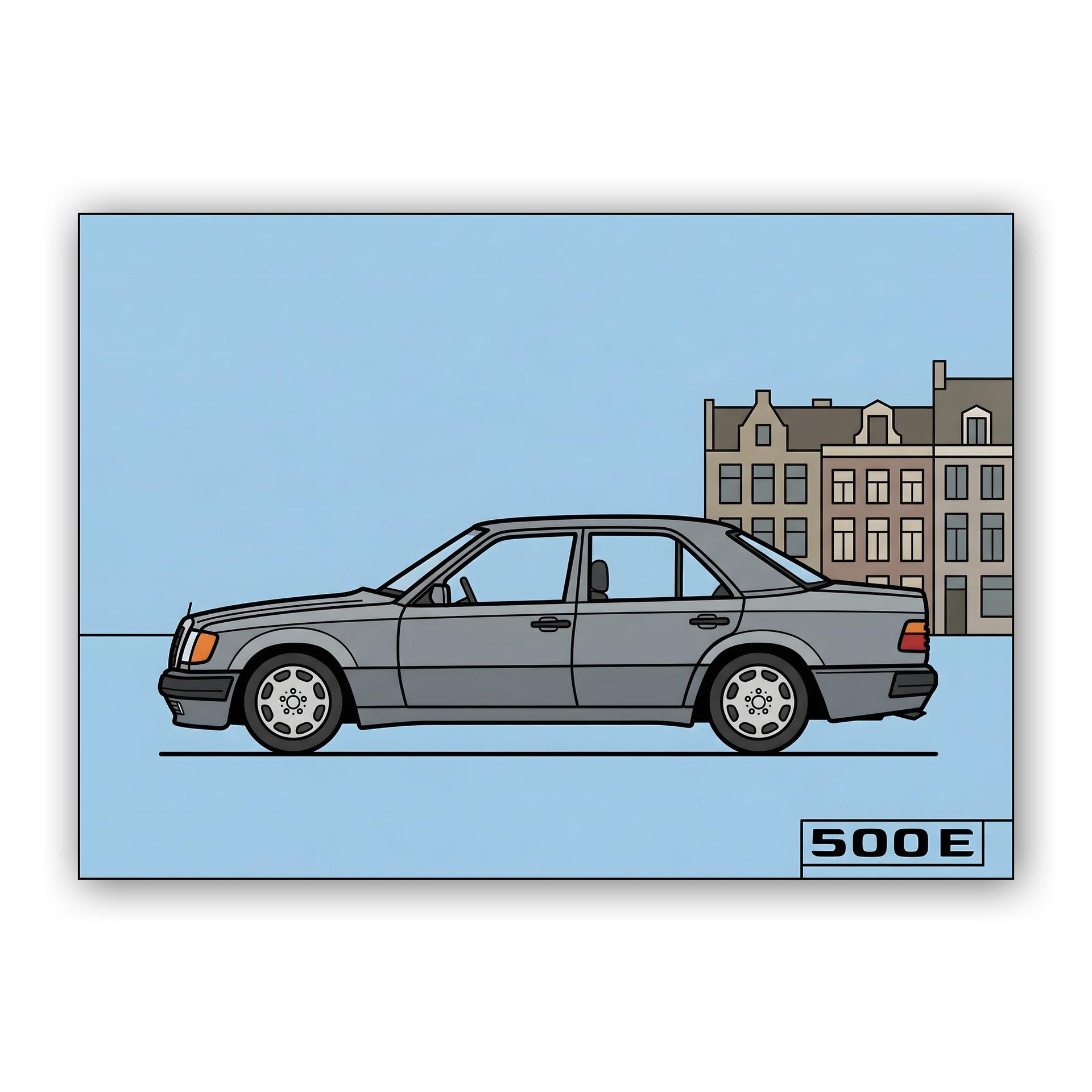 Mercedes-Benz 500E Flat Design Amsterdam Edition