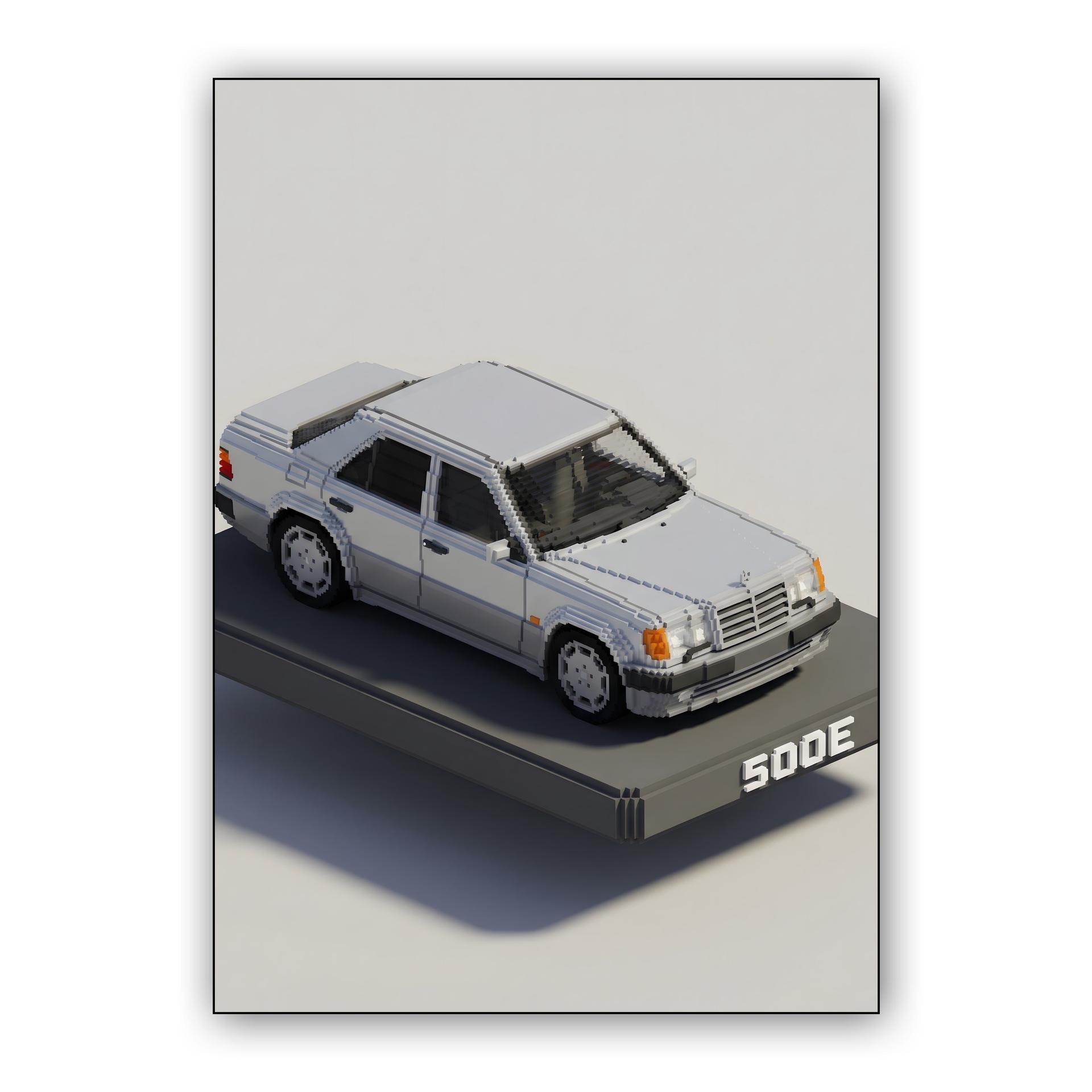 Mercedes-Benz 500E: Voxel Gallery Edition