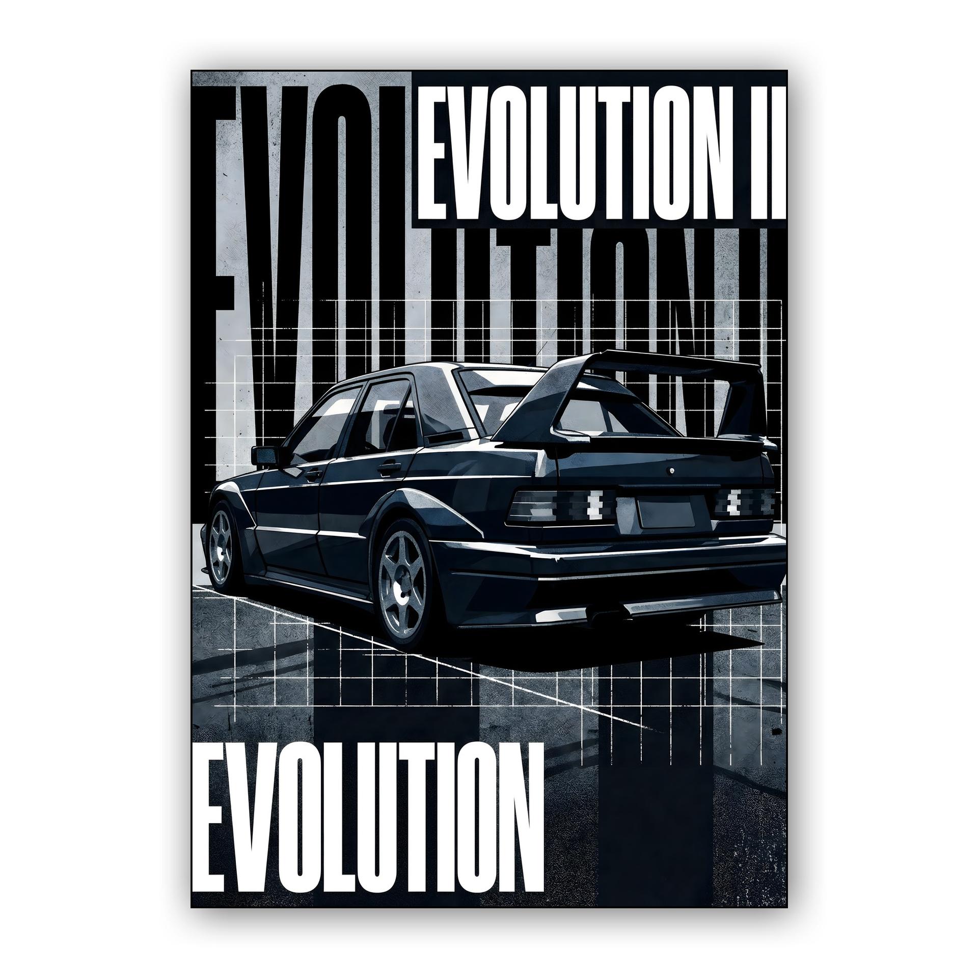 Mercedes-Benz 190E Evolution II: Constructivist Poster