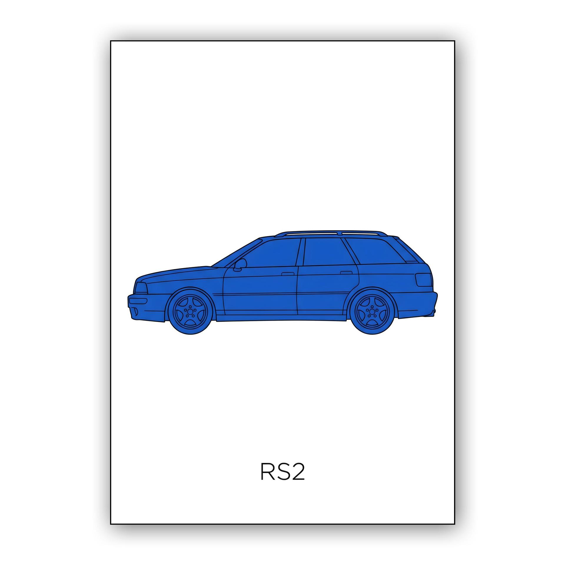 Audi RS2 Avant: Nogaro Blue Minimalist Profile