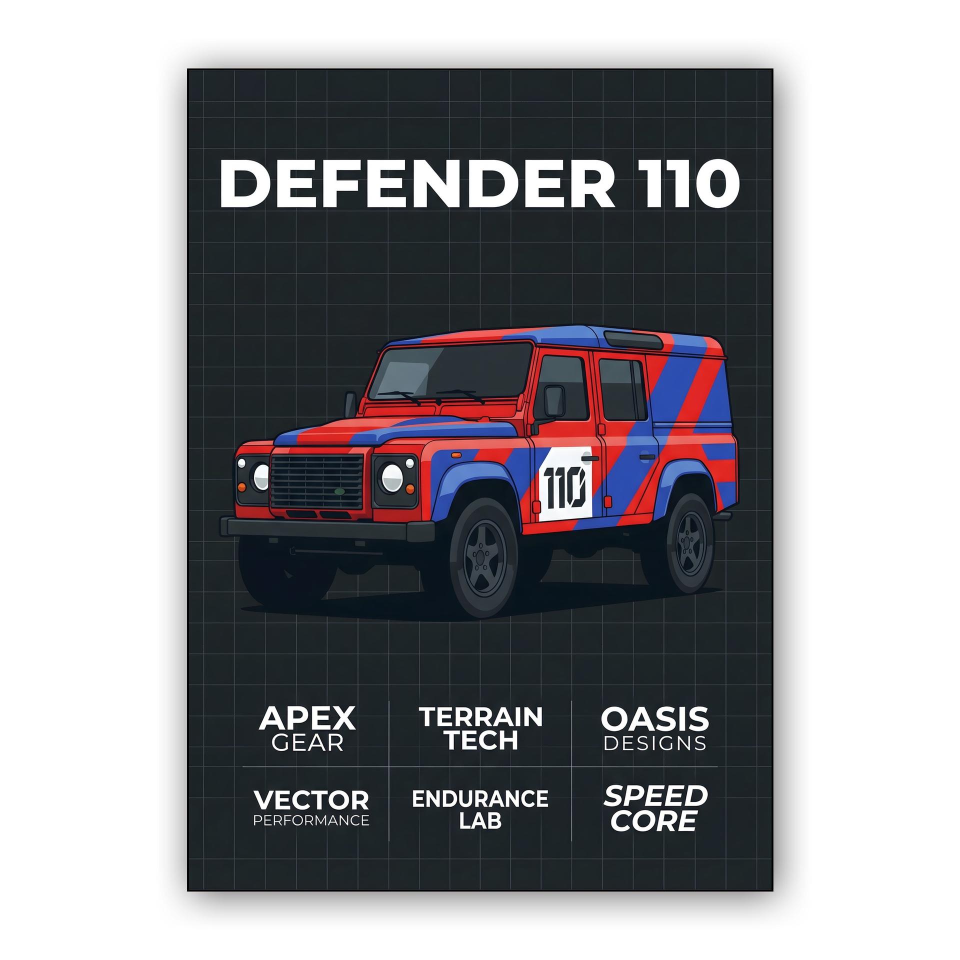 Land Rover Defender 110 Performance Tech Illustration
