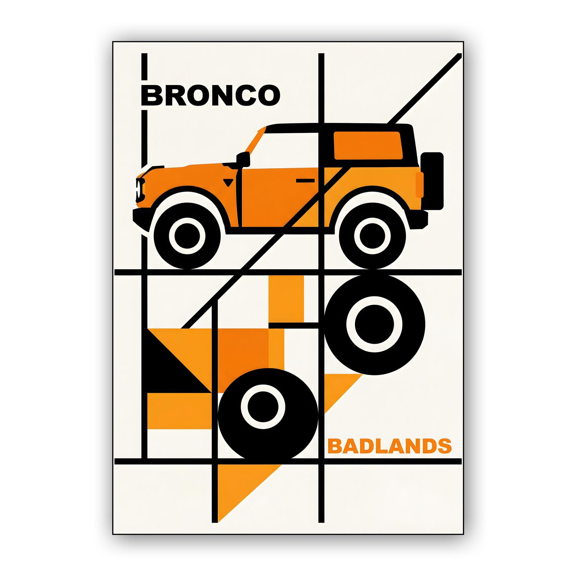 Ford Bronco Badlands Bauhaus Graphic Art