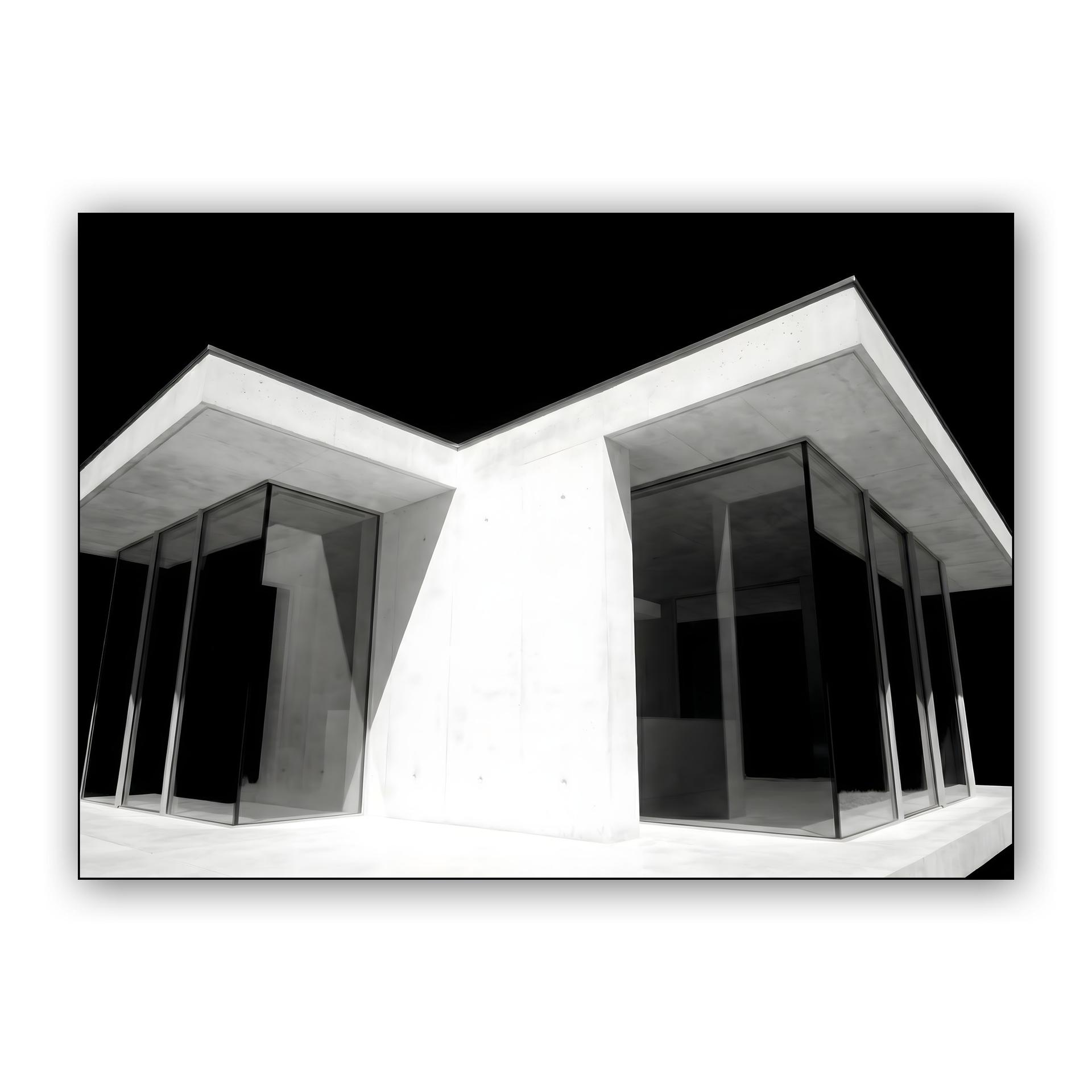 Brutalist Geometry: Concrete and Glass