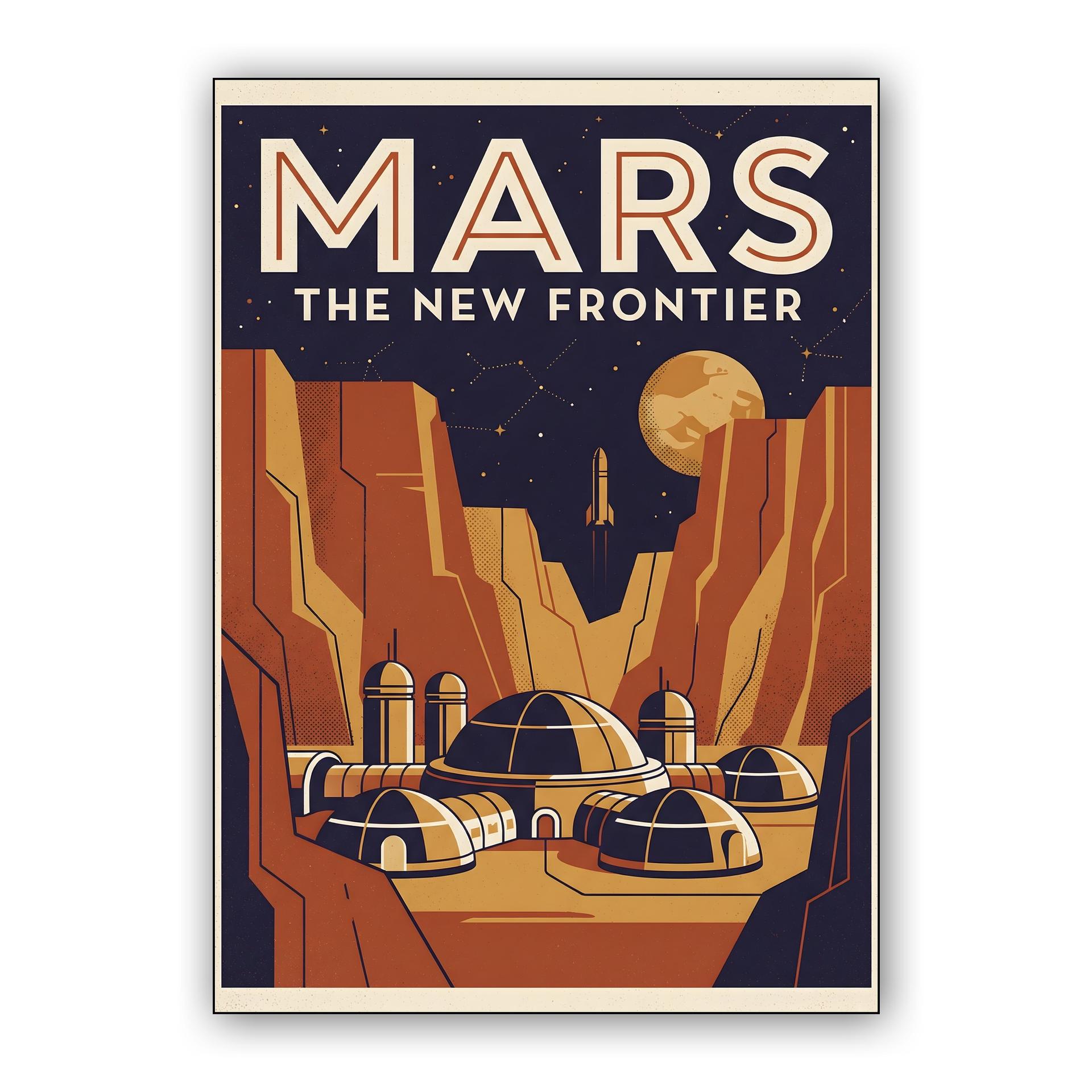 Mars: The New Frontier Vintage Poster