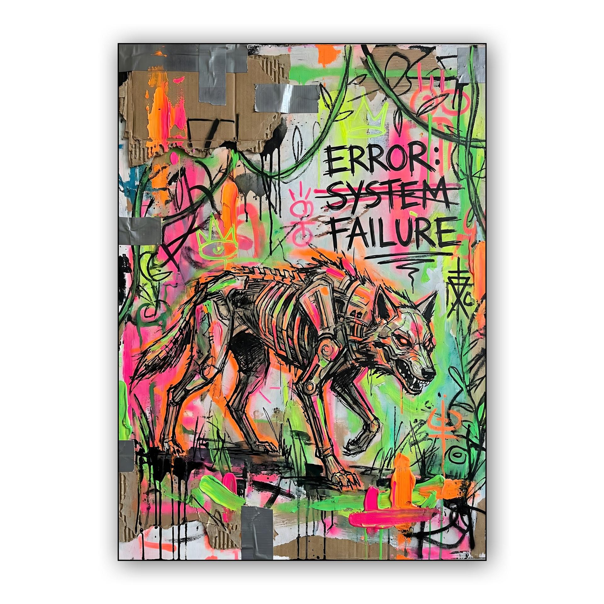System Failure Bionic Wolf Graffiti
