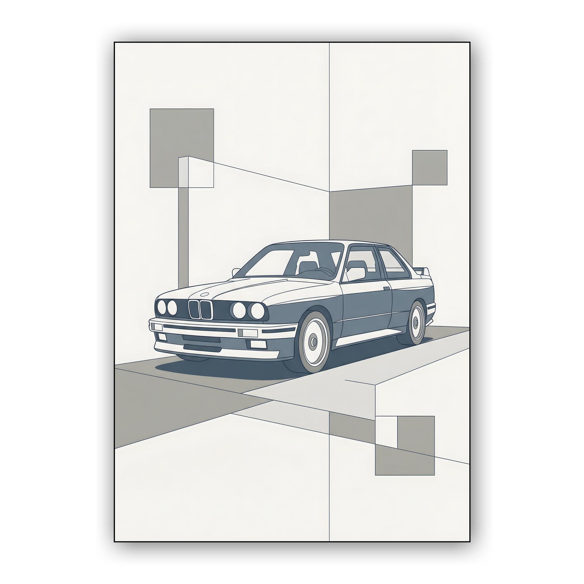 BMW E30 M3: Geometric Minimalist Study