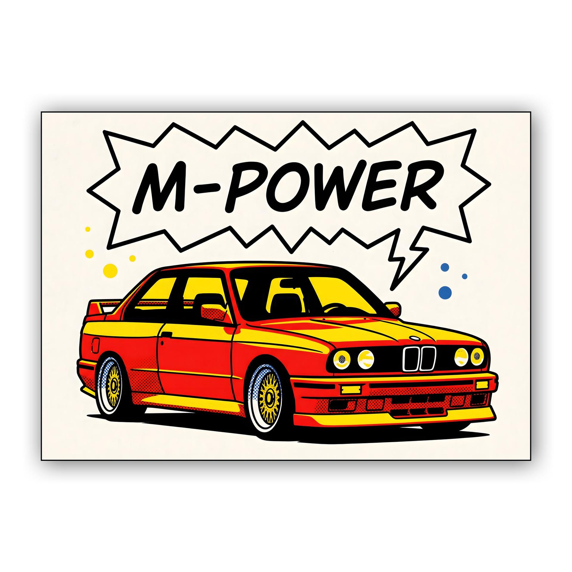BMW E30 M3: M-Power Comic Pop Art