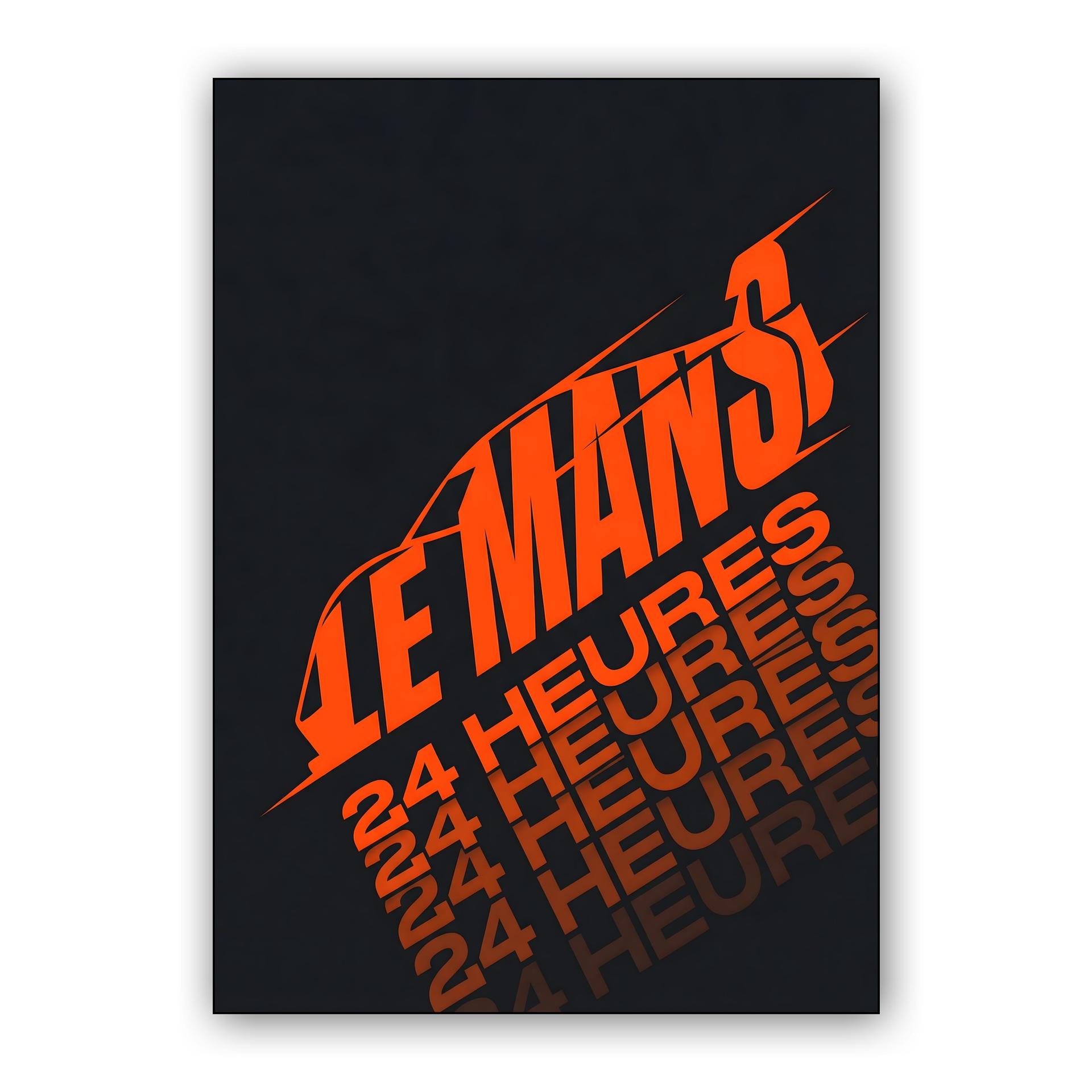 Sleek Silhouette: 24 Heures du Mans Typographic Art