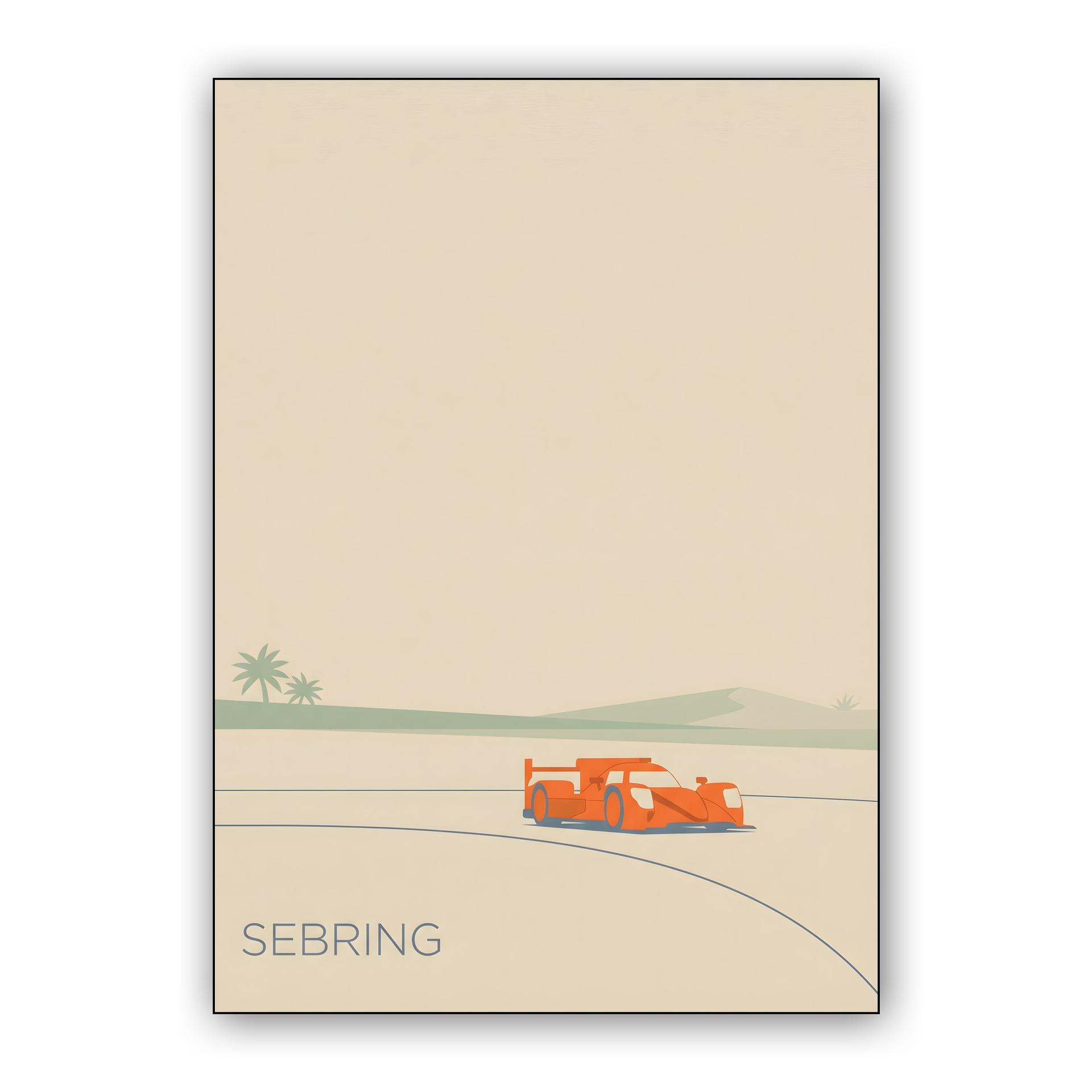Sebring Heat: Minimalist Endurance Illustration