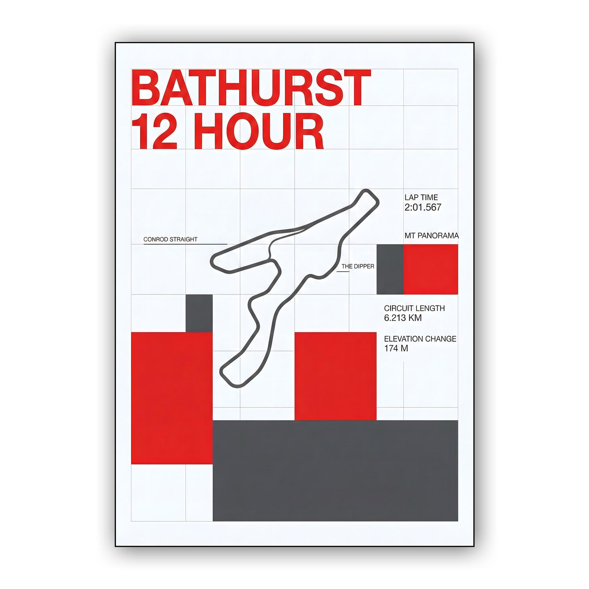 Bathurst 12 Hour: Mount Panorama Modernist Infographic