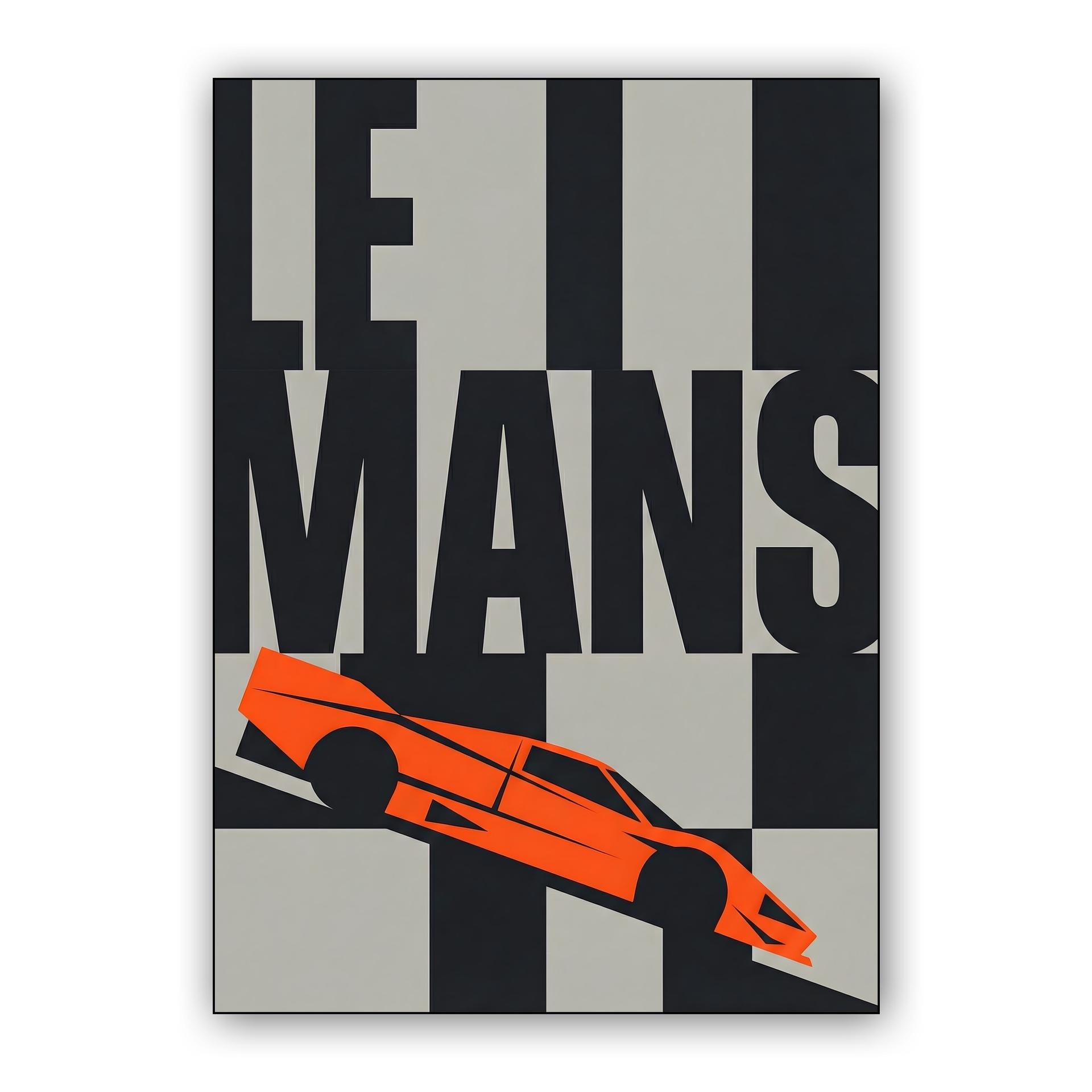 Le Mans 24h: Orange Prototype Geometric Graphic