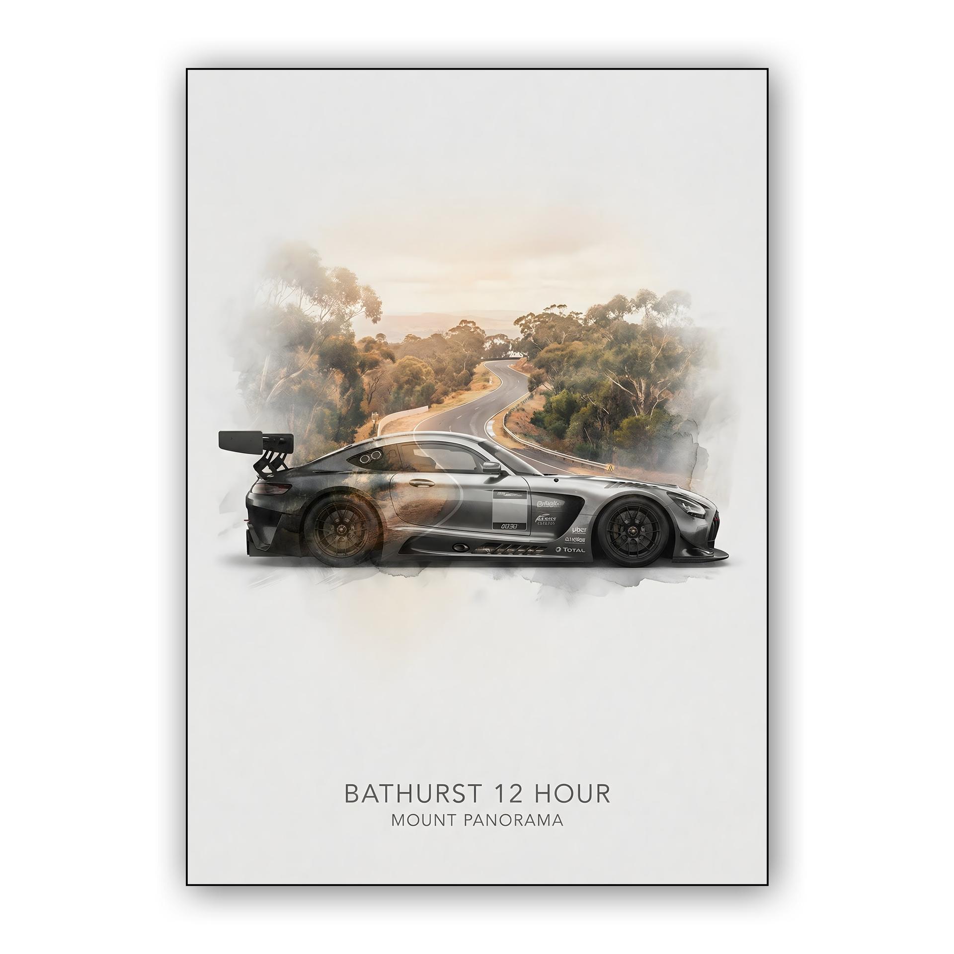 Bathurst 12 Hour: Mount Panorama Watercolor Racer