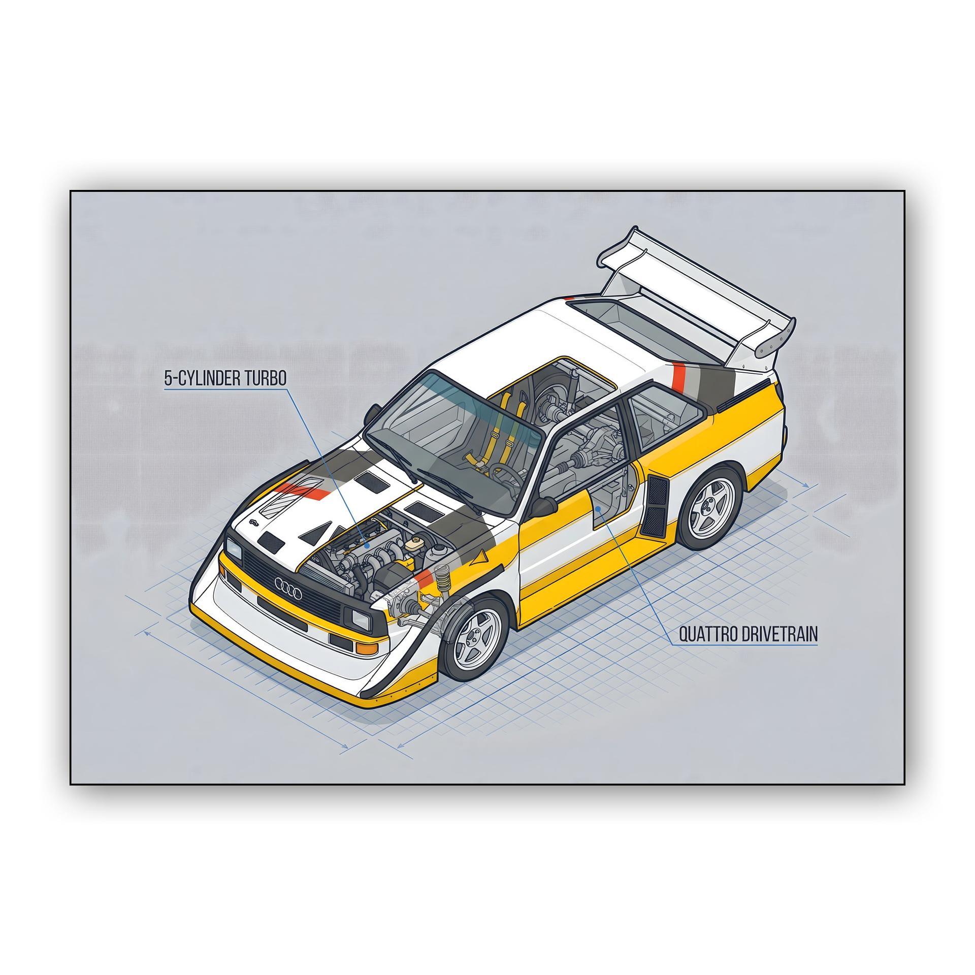 Engineering an Icon: Audi Sport Quattro S1 Technical Cutaway