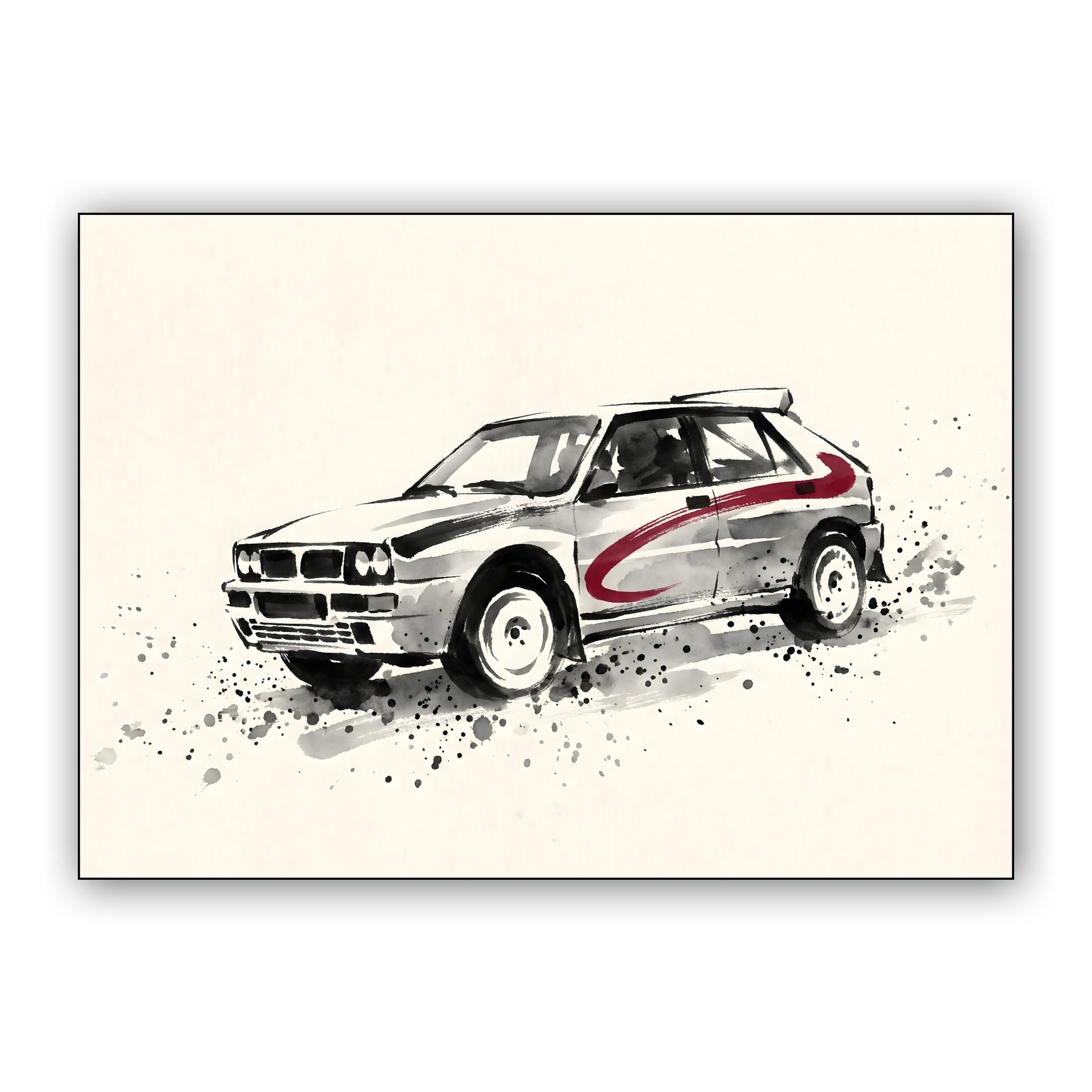 S4 Ink Flow: Lancia Delta Group B Illustration