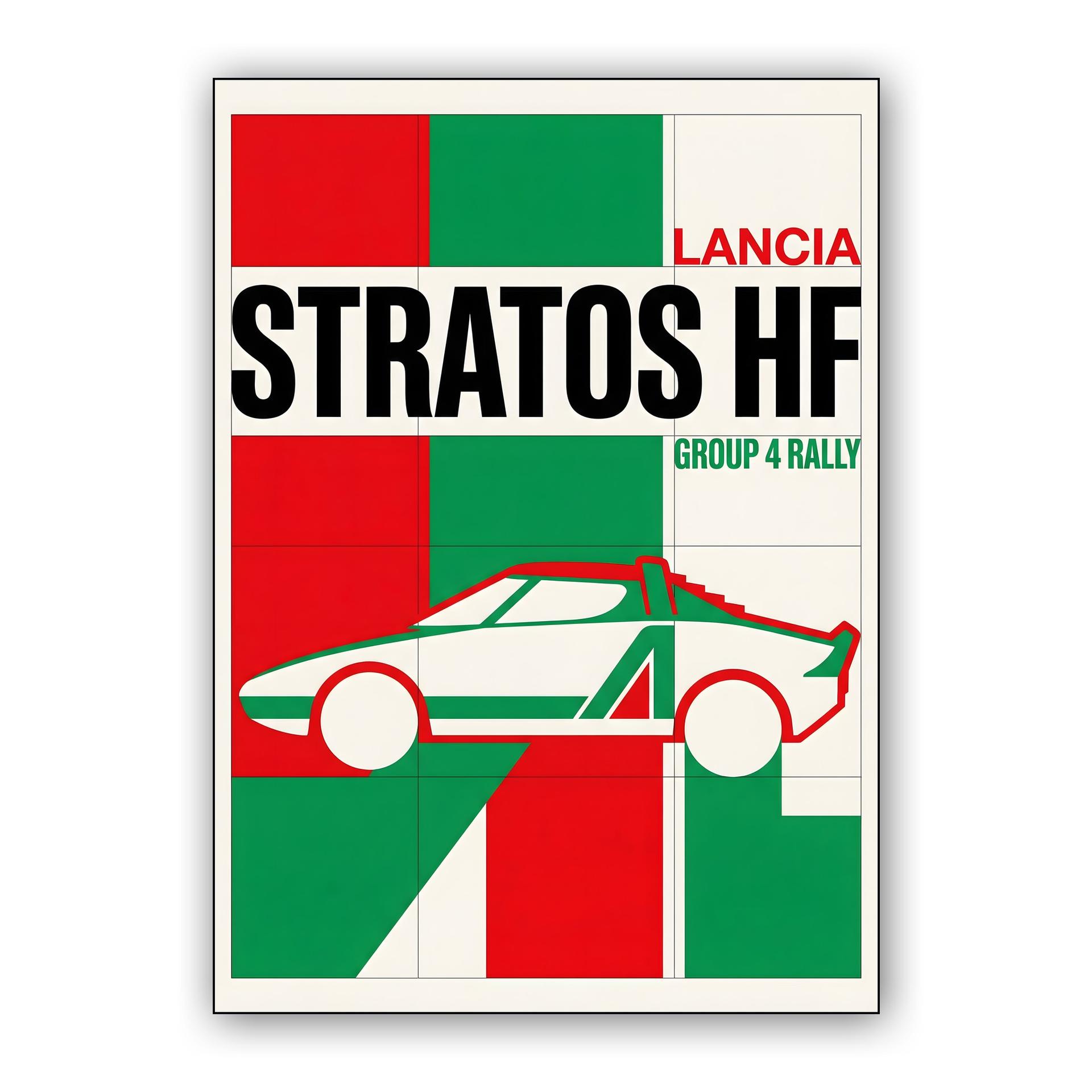 Lancia Stratos HF: Group 4 Rally Geometric Graphic
