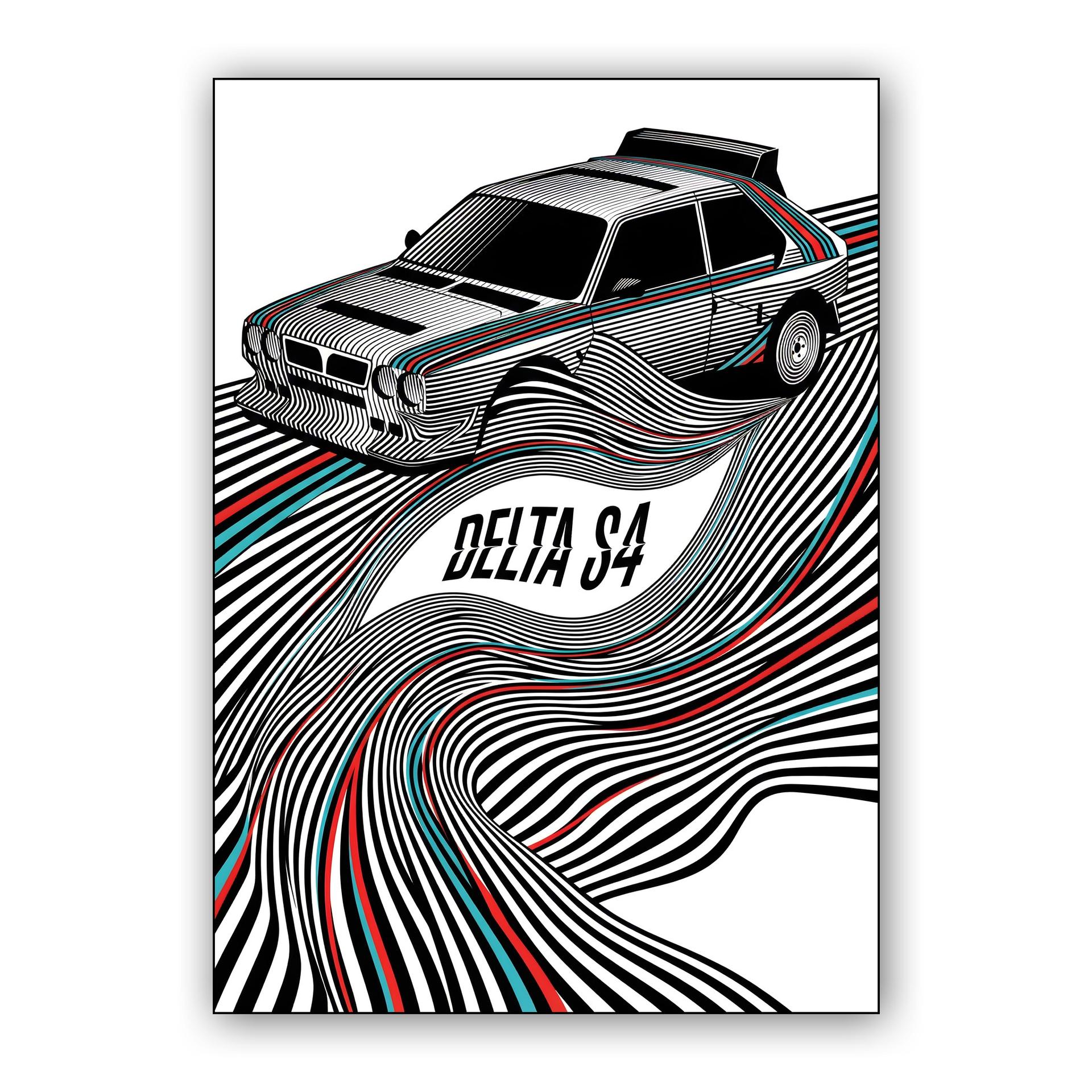 Lancia Delta S4: Op-Art Rally Flow