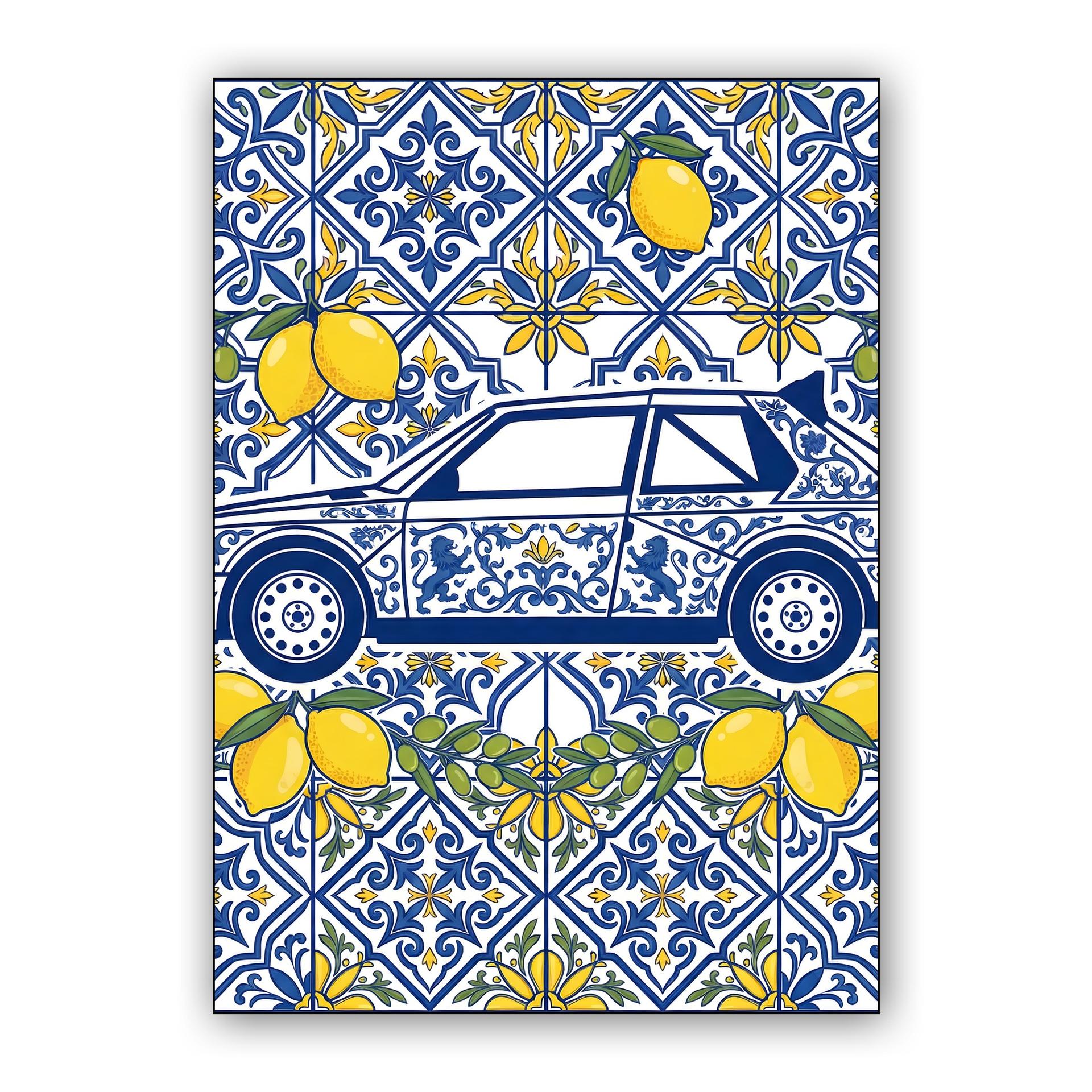 Mediterranean S4: Lancia Delta Maiolica Tile Art