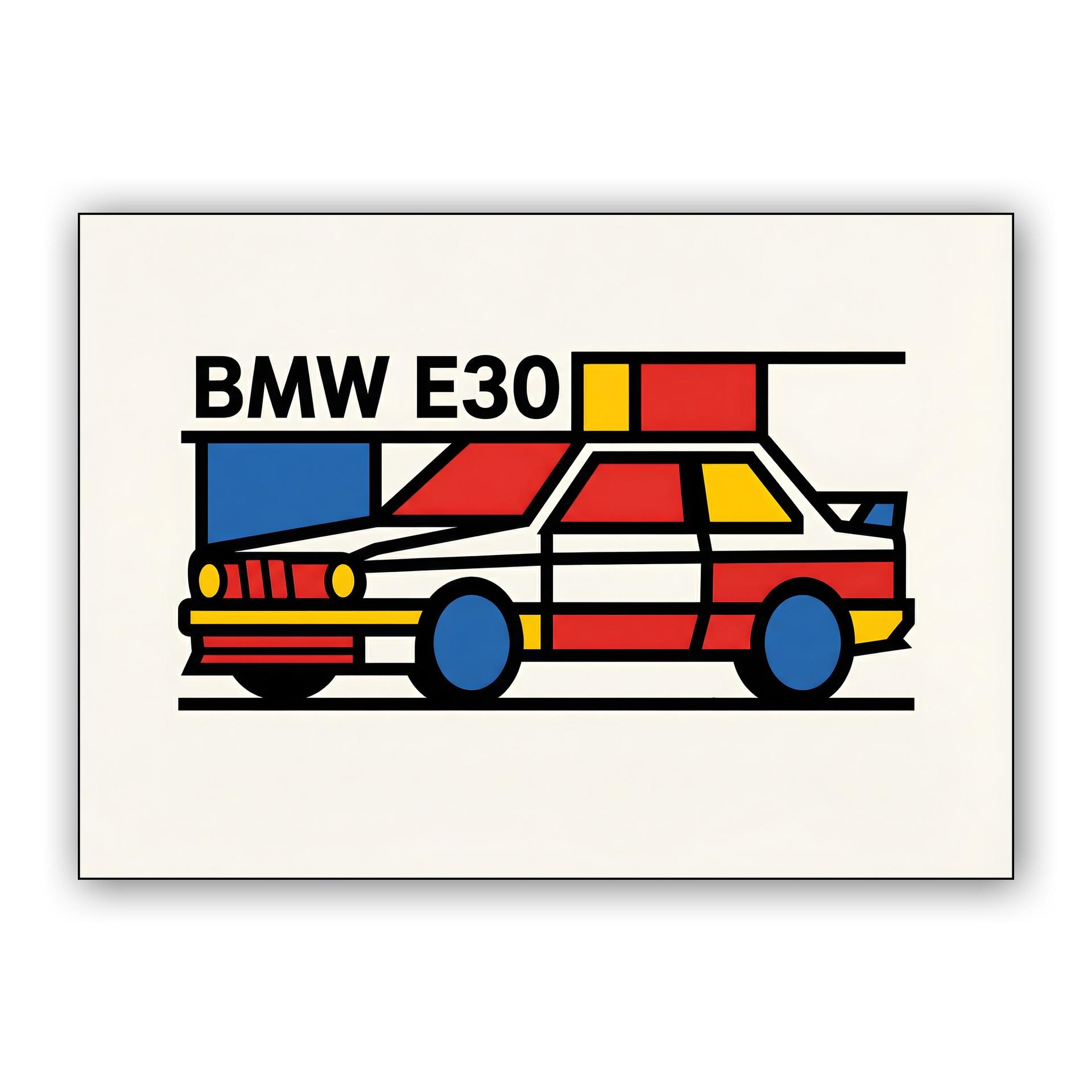 BMW E30 M3 Mondrian Composition