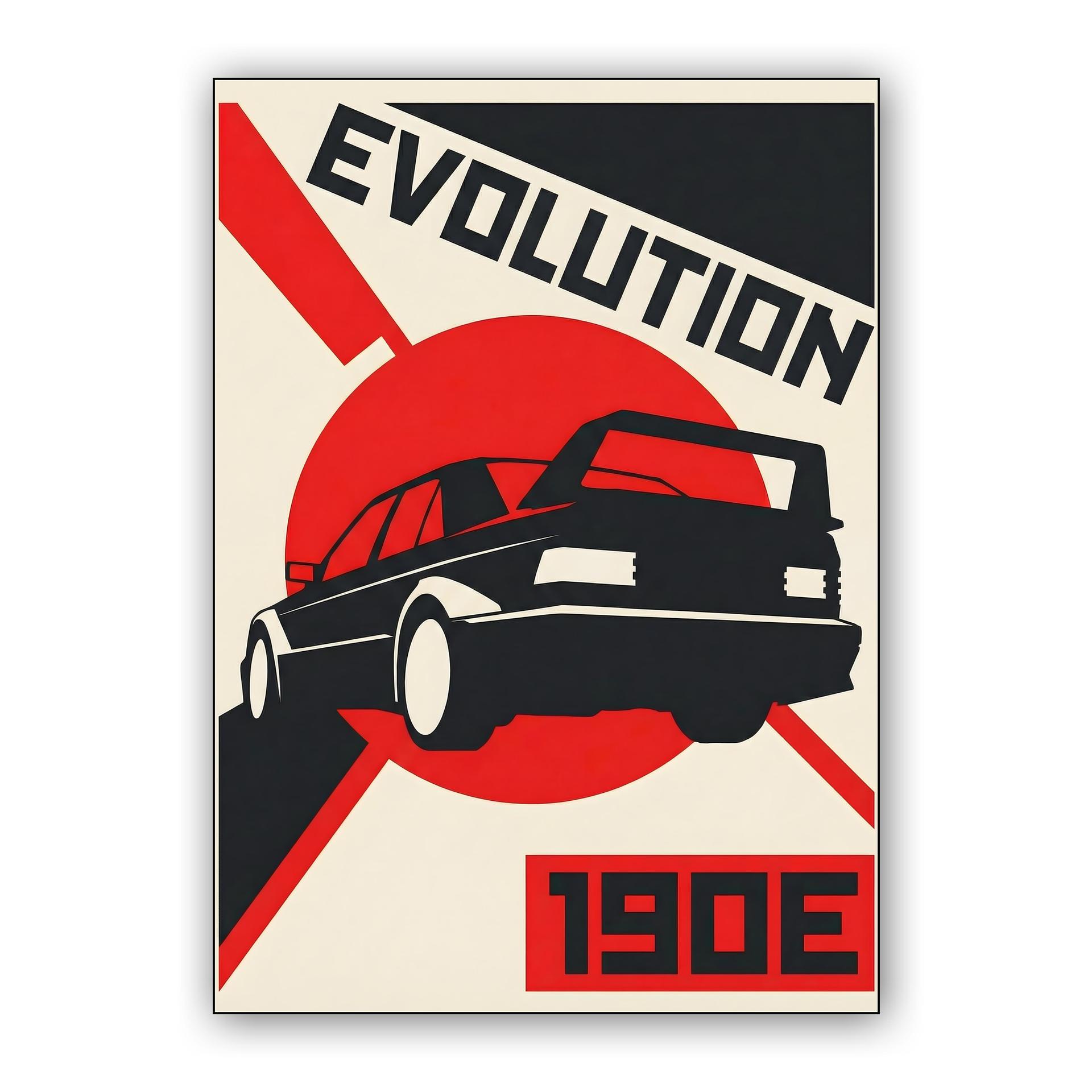 Mercedes 190E Evolution II Constructivist Poster