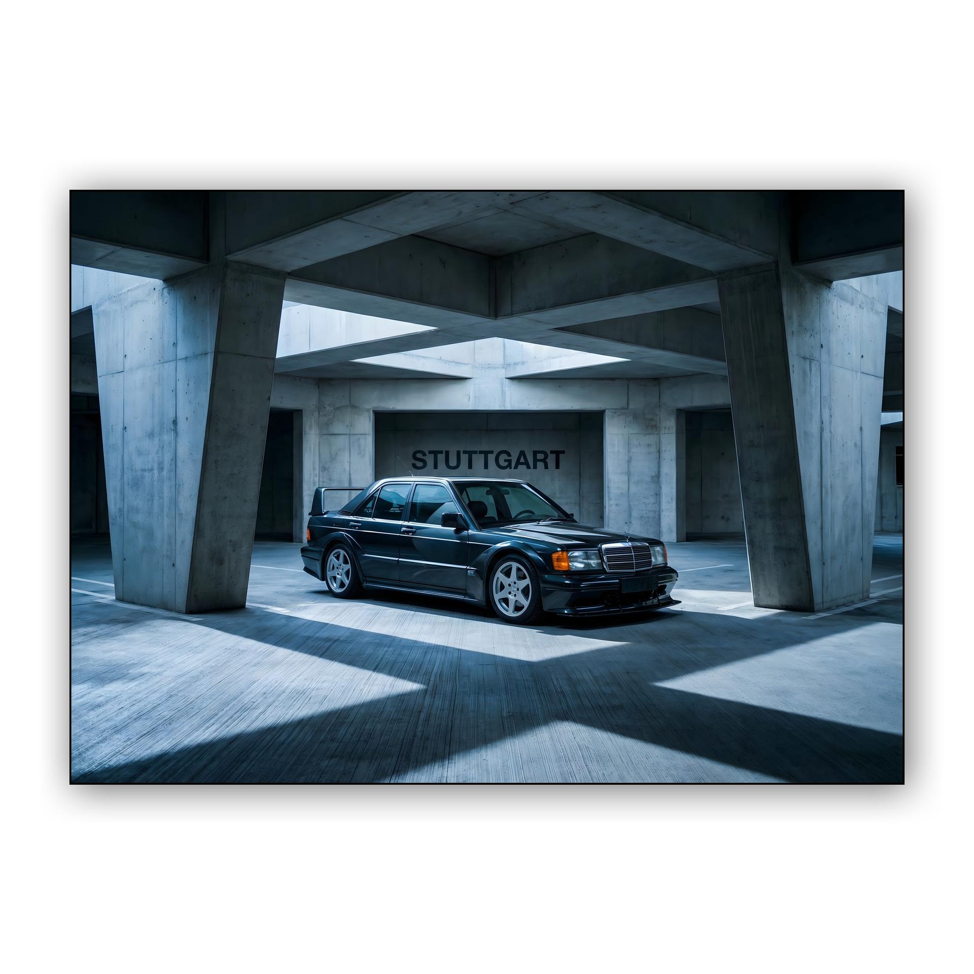 Mercedes 190E Evolution II Stuttgart Brutalism