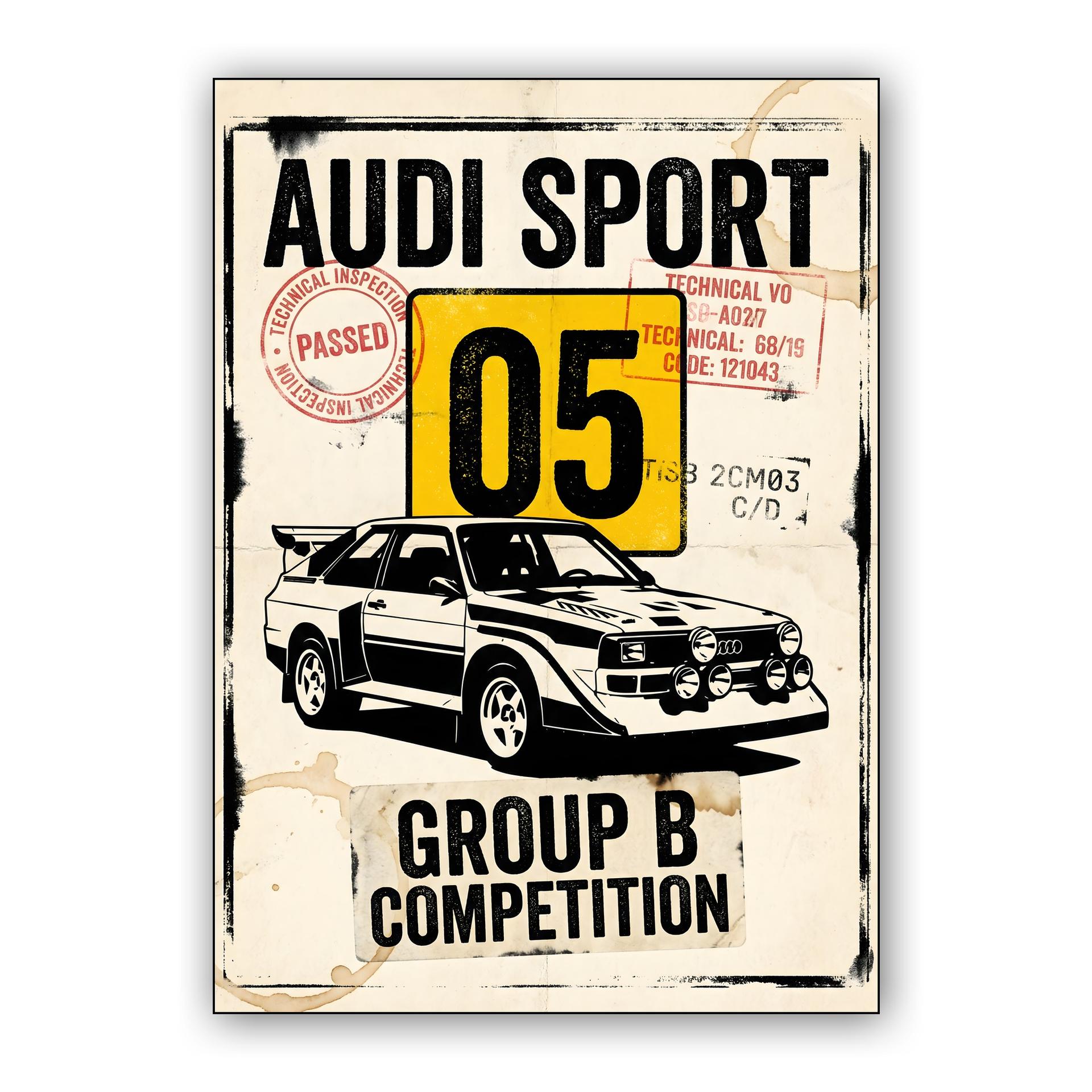 Audi Sport Quattro S1 Group B Competition Poster