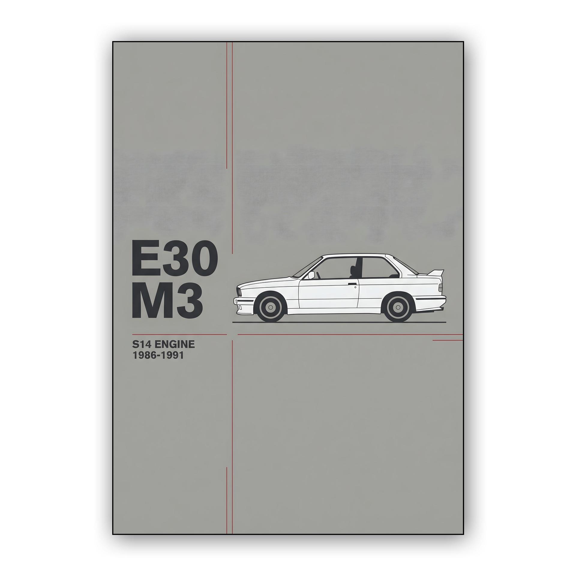 BMW E30 M3 S14 Technical Illustration