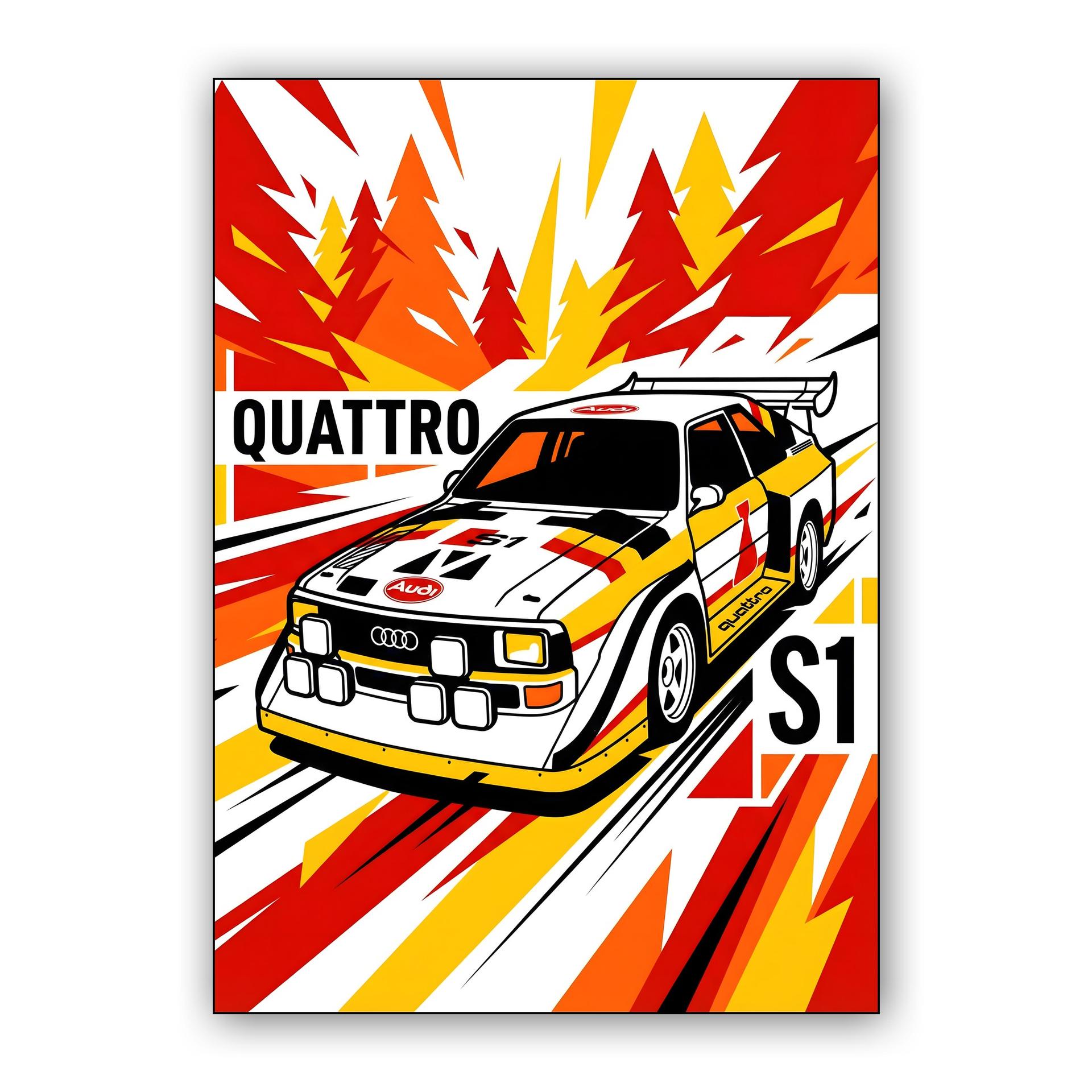 Audi Sport Quattro S1 Rally Speed Graphic