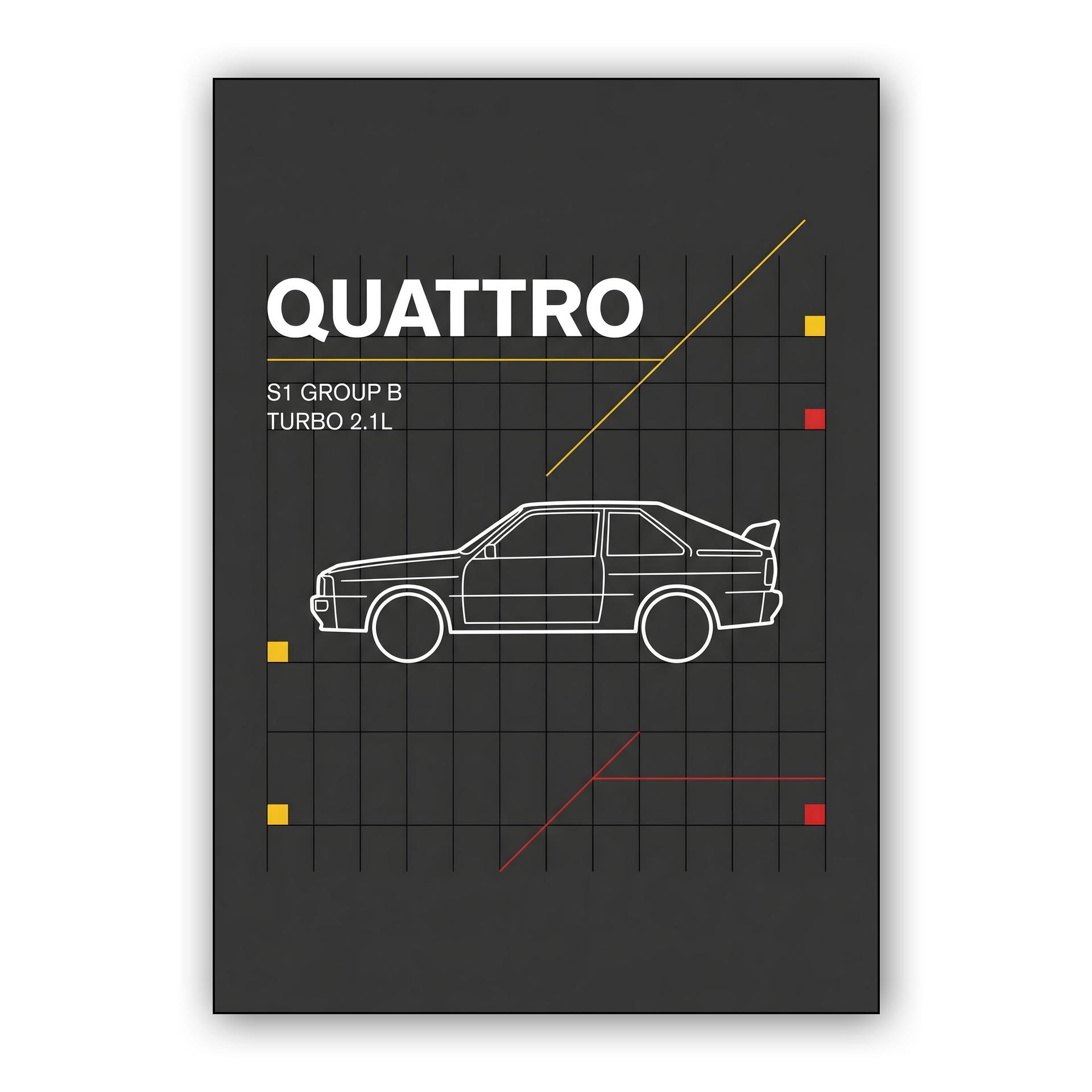 Audi Sport Quattro S1 Technical Grid Graphic