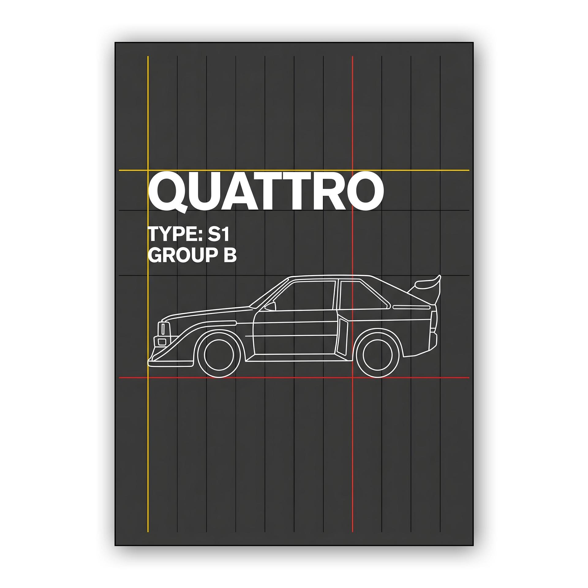Audi Sport Quattro S1 Technical Grid Graphic