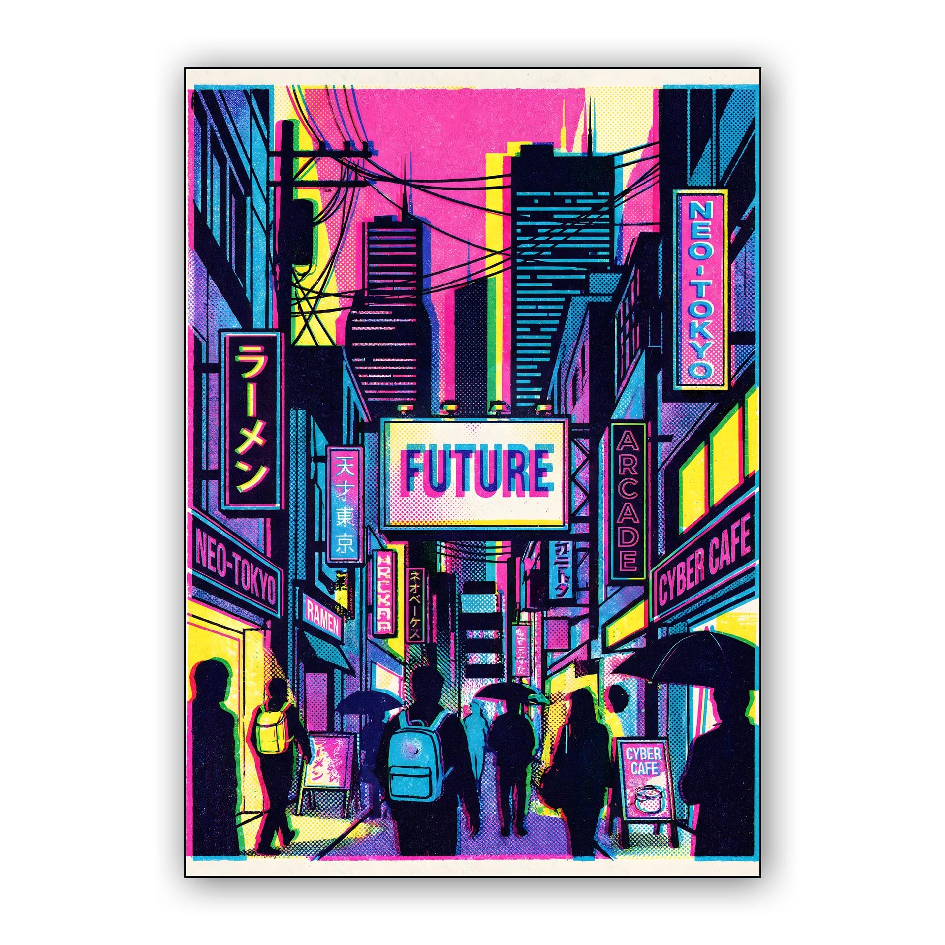 Neo-Tokyo Future: Cyberpunk Streetscape