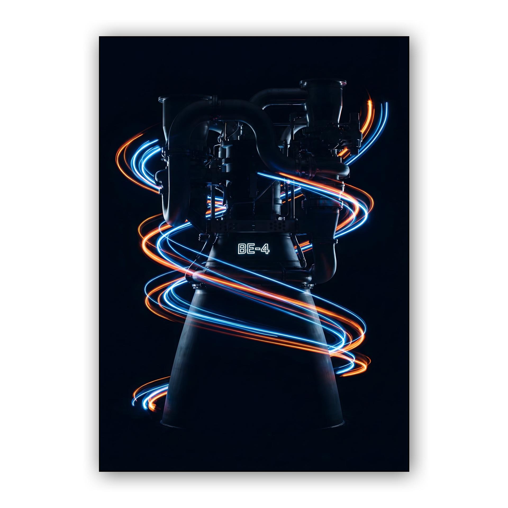 BE-4 Engine Kinetic Light Trail Art