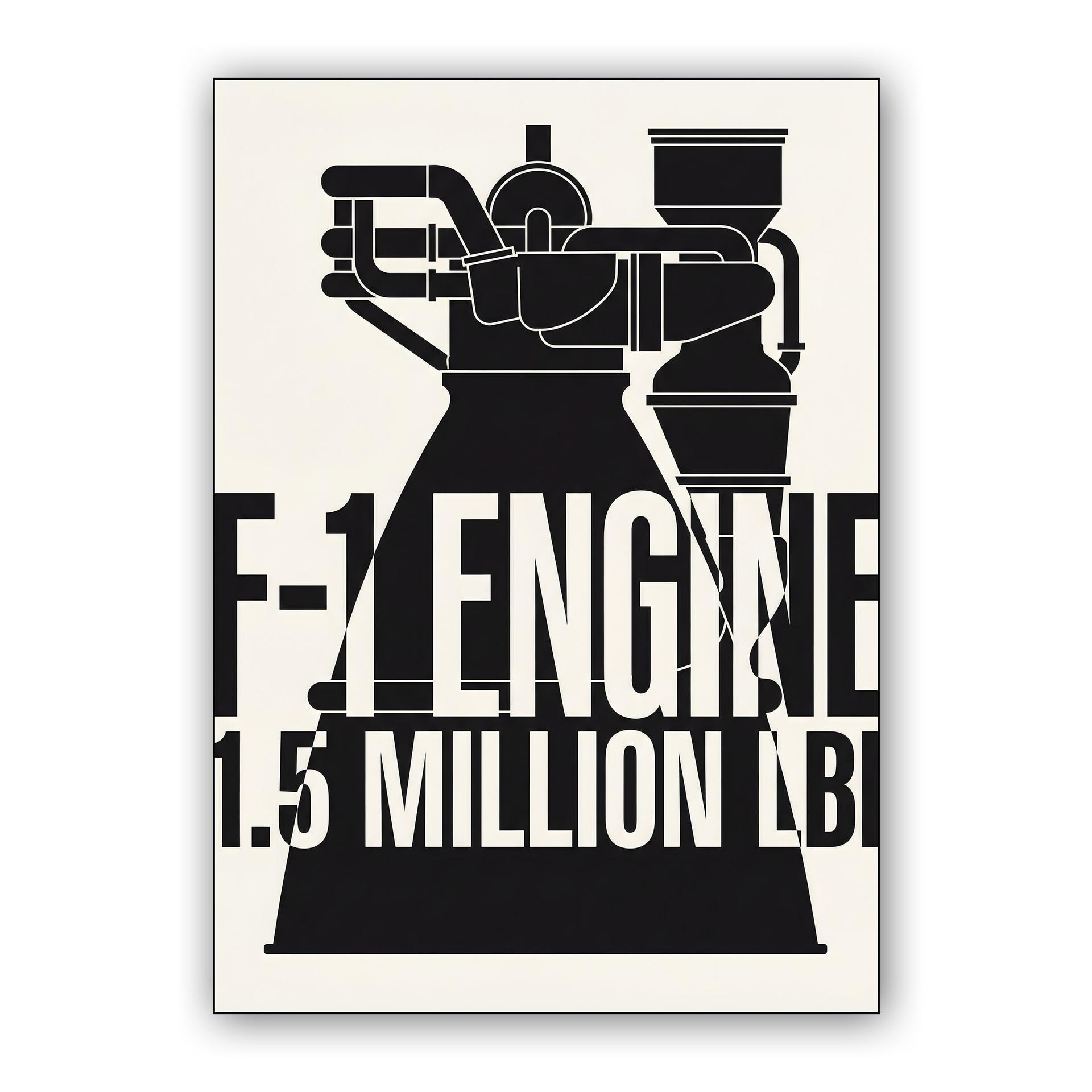 F-1 Engine 1.5 Million LBF Graphic Poster
