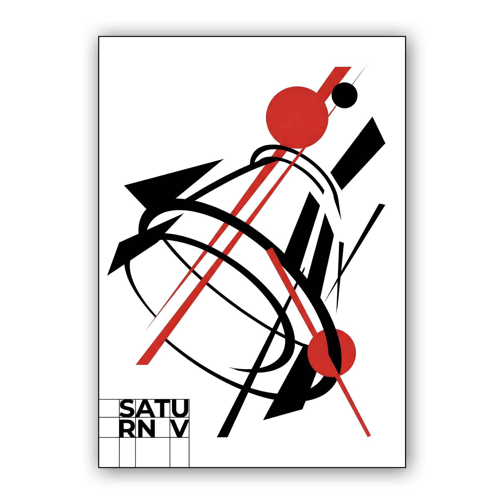 Saturn V Abstract Constructivist Rocket Engine