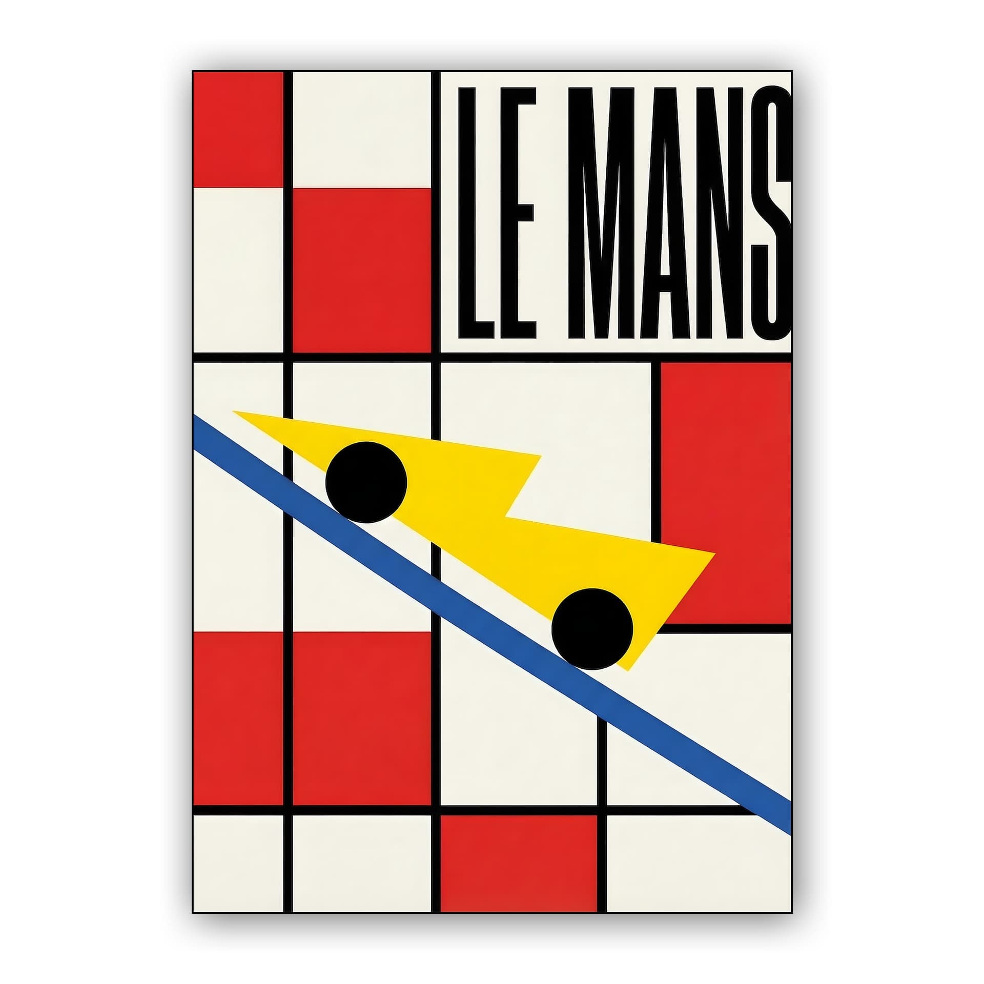 Le Mans De Stijl Racing Poster