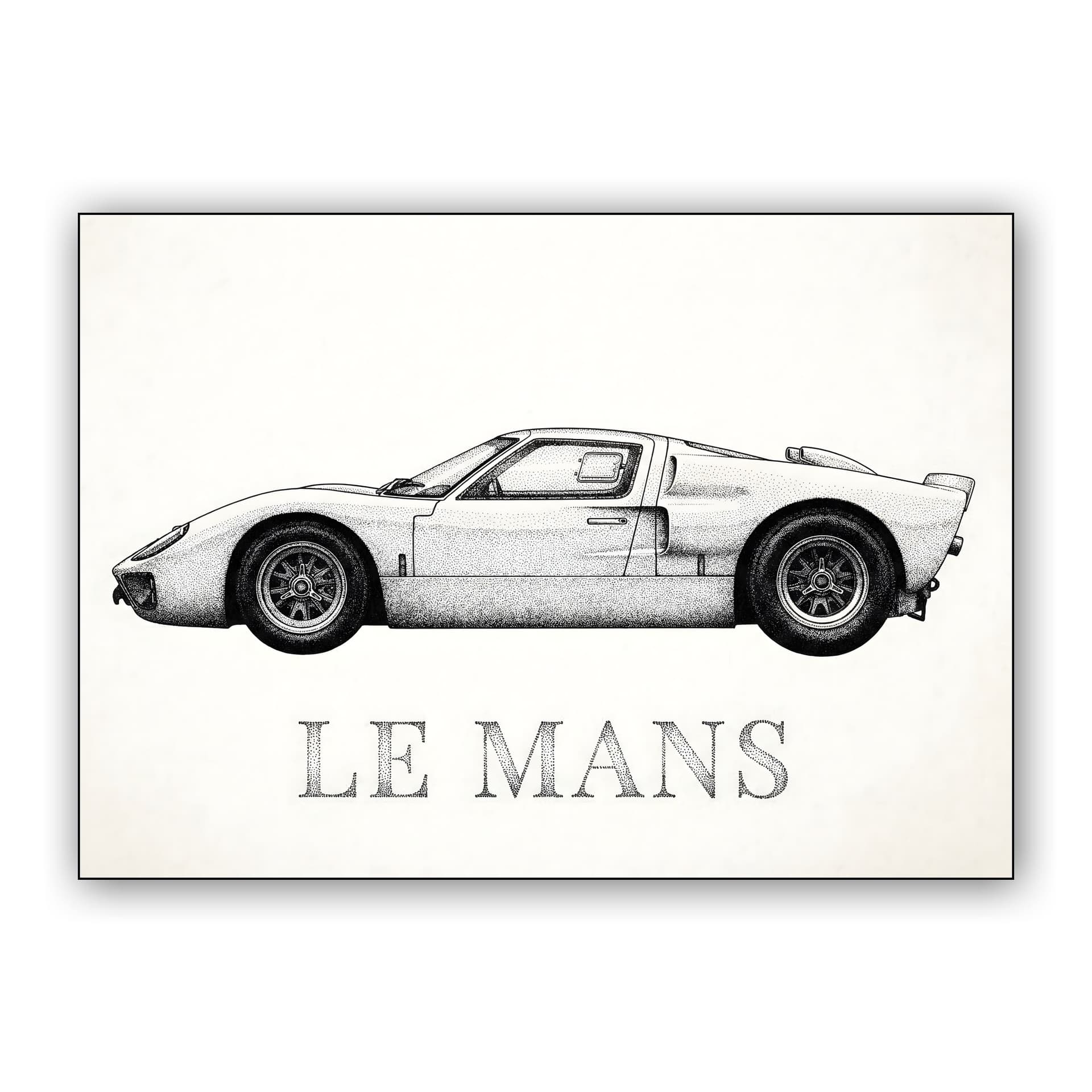 Ford GT40 Le Mans Stipple Art