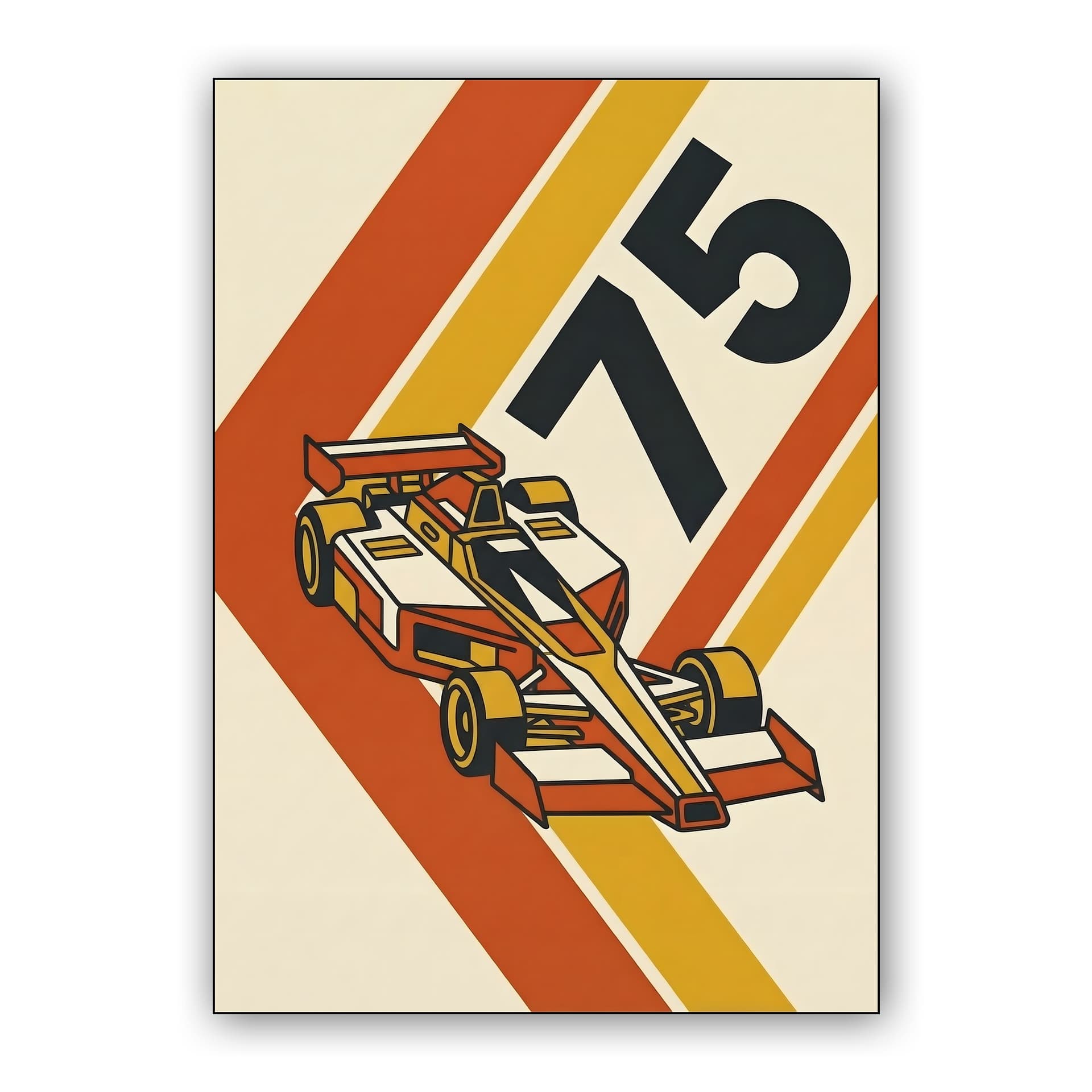 Retro Speed 75 Formula Poster
