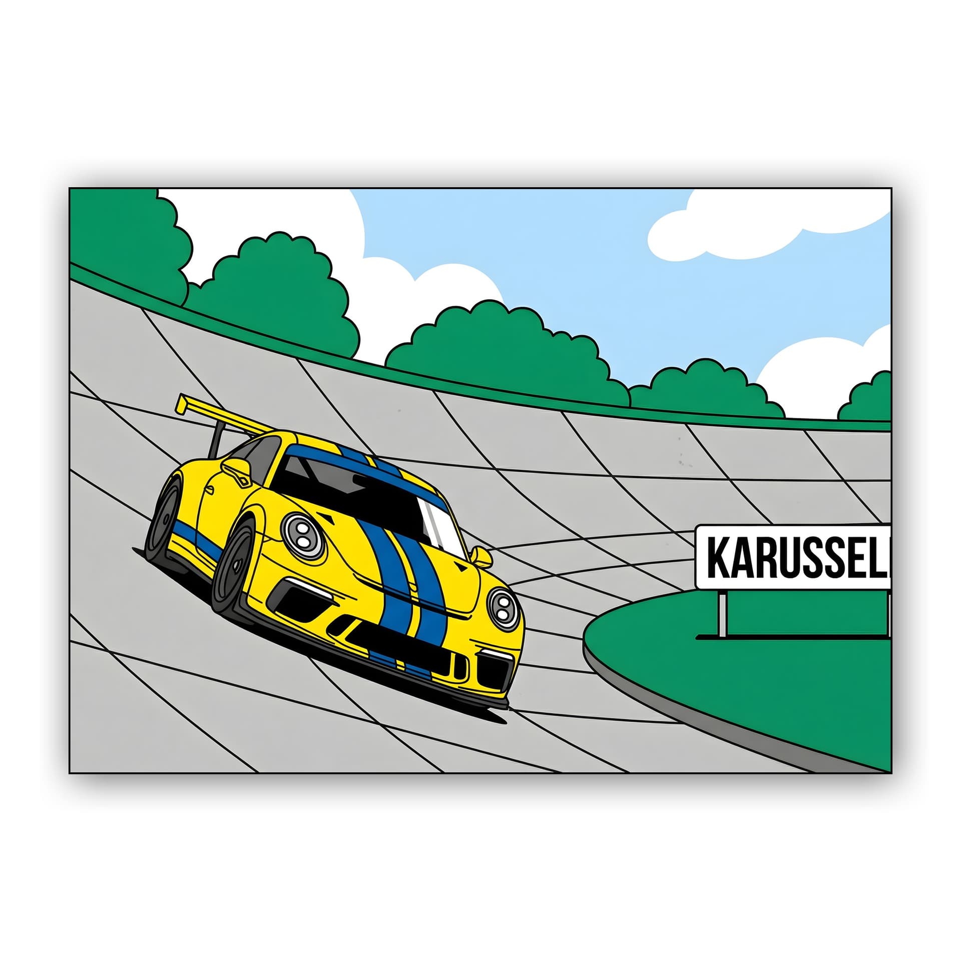Porsche 911 GT3 RS Karussell Ligne Claire Art