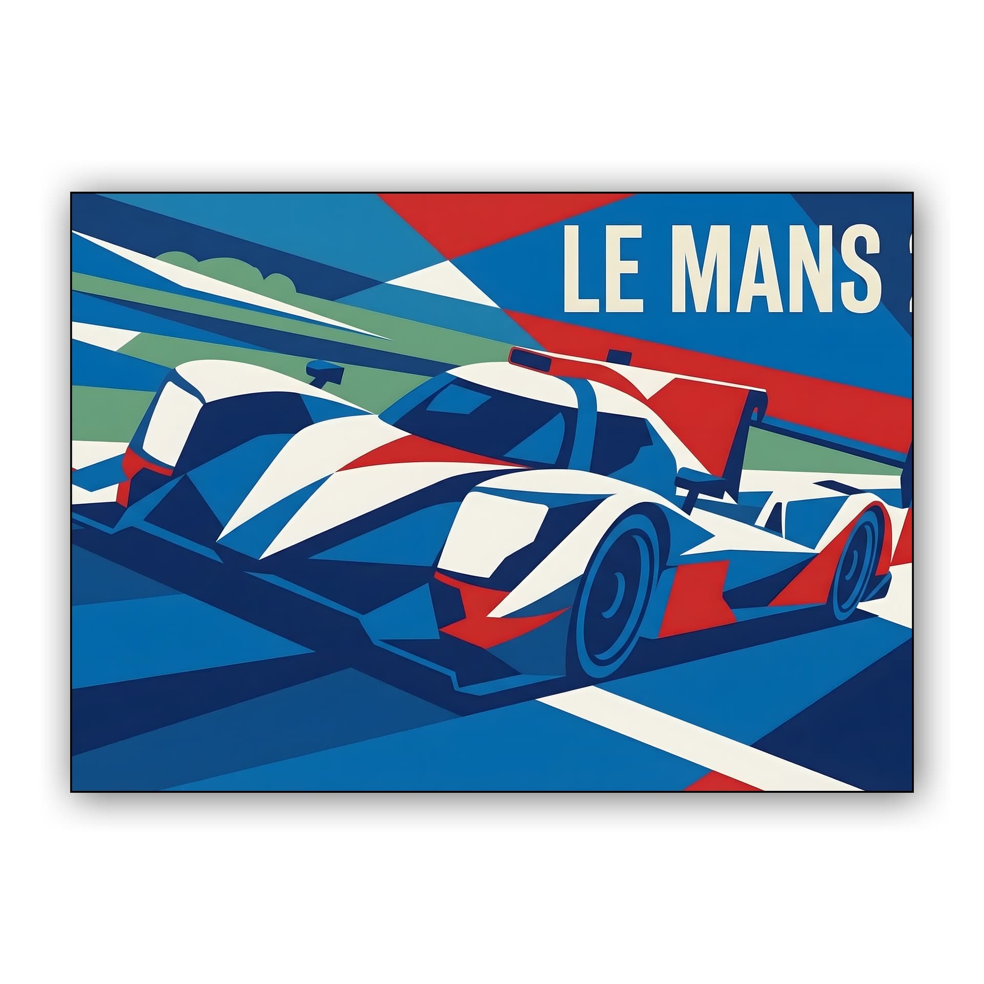 Le Mans 24 Geometric Hypercar Illustration