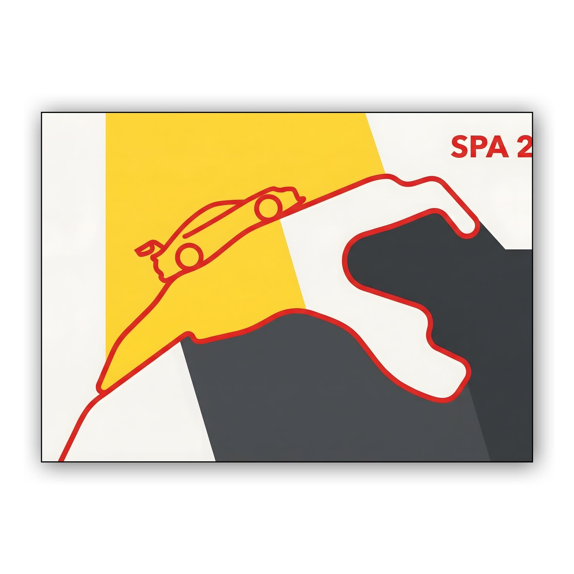 Spa 24H Raidillon Minimalist Track Illustration