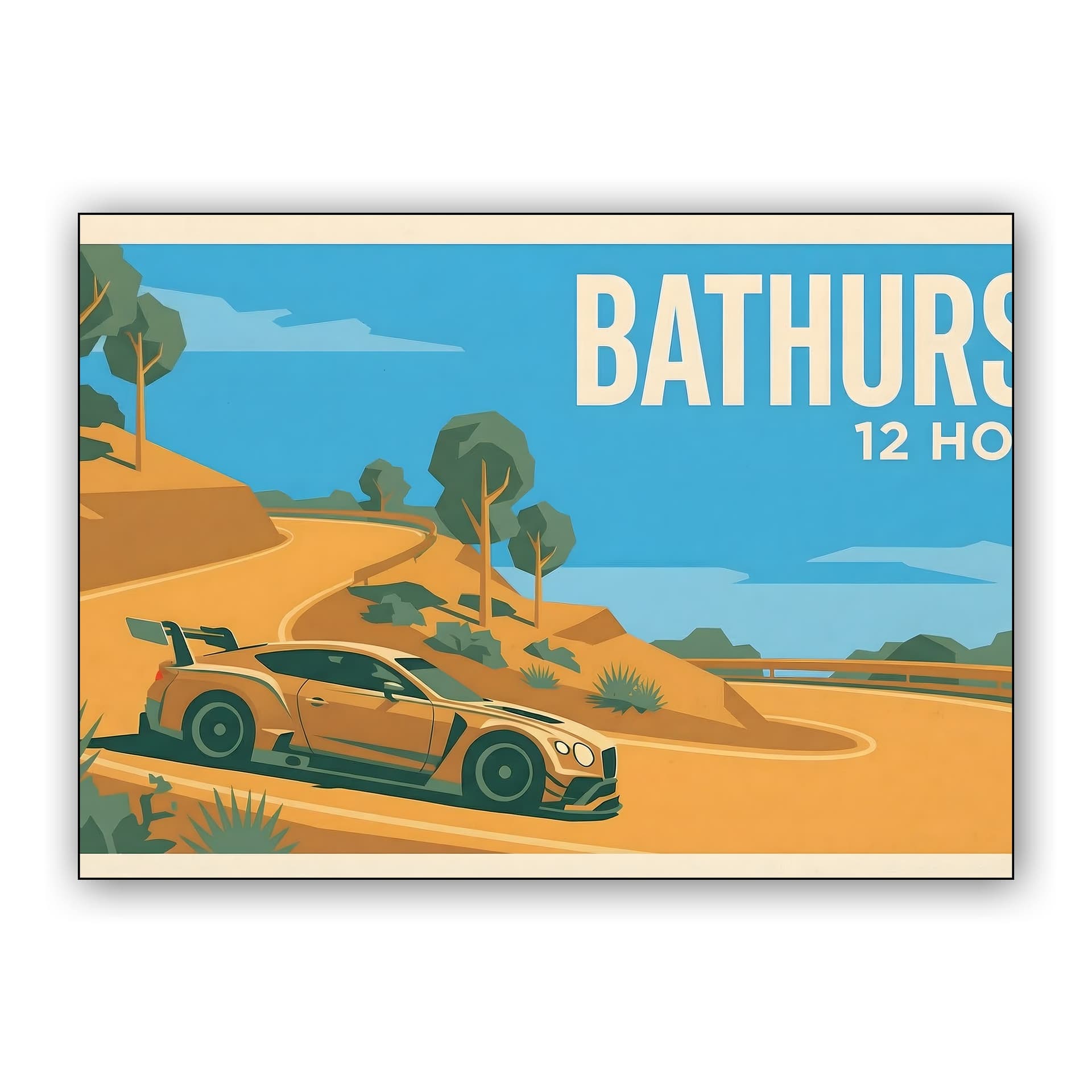 Bathurst 12 Hour Bentley Continental GT3 Travel Poster