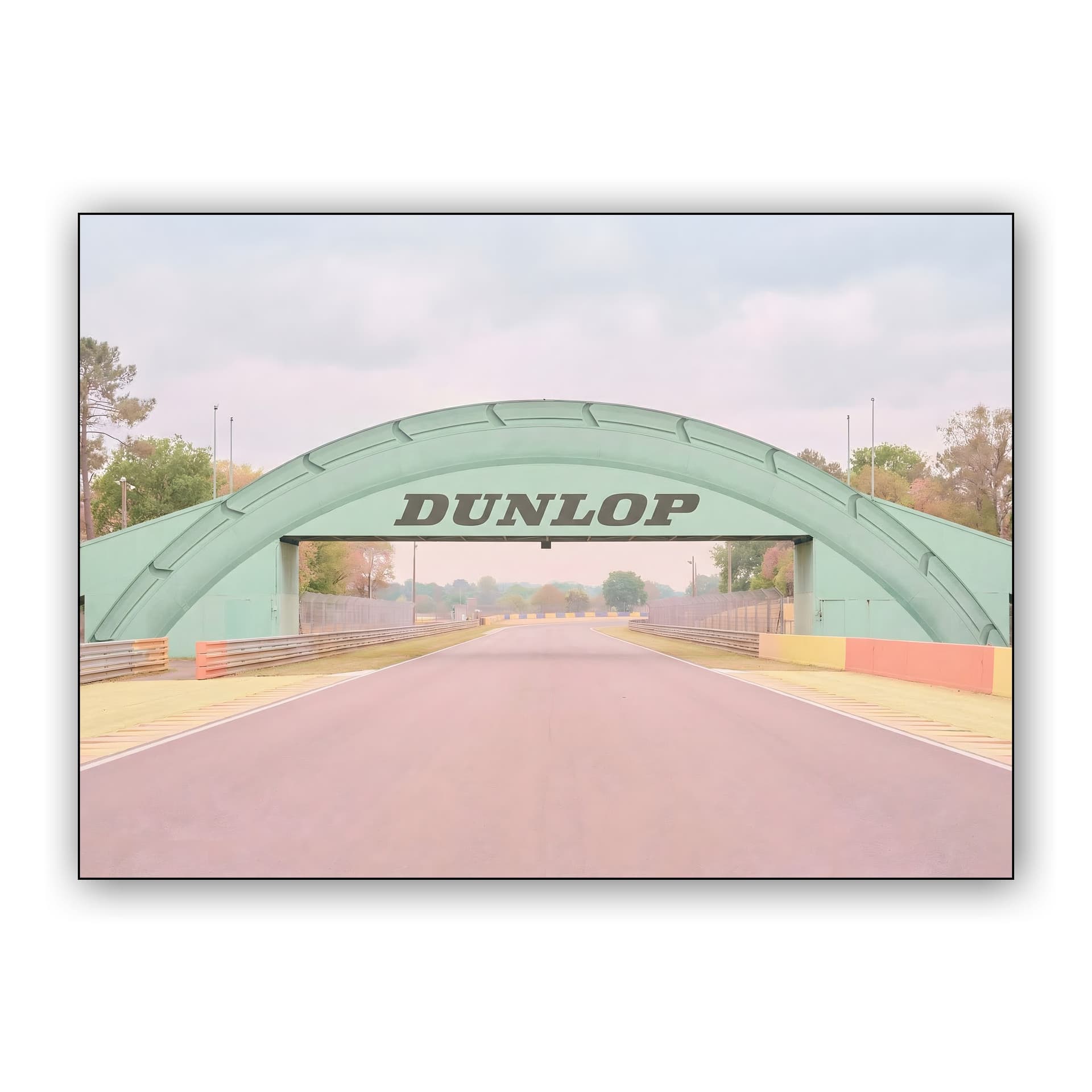 Pastel Serenity: The Dunlop Bridge at Le Mans