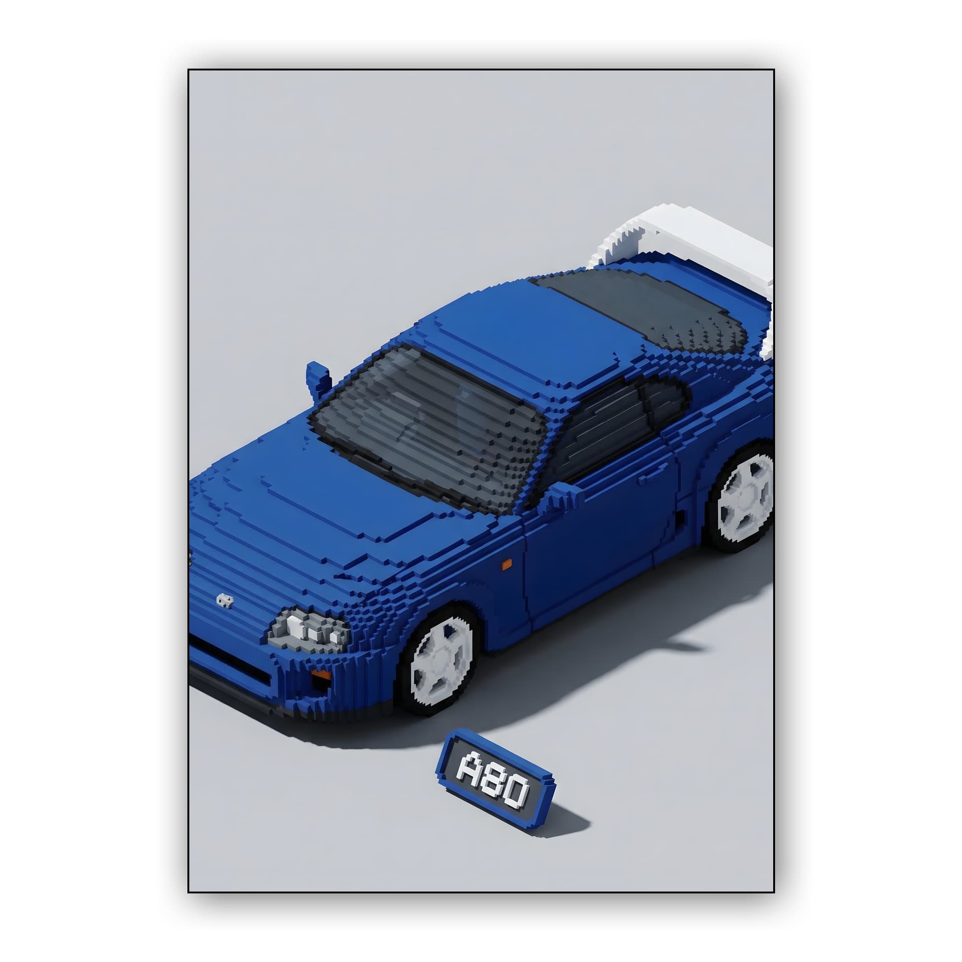 Voxel Legend: Toyota Supra A80 in Blue